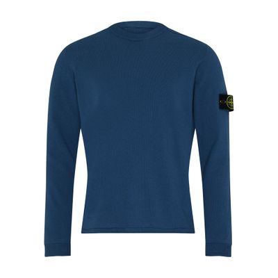 Stone Island Round neck sweater with logo patch