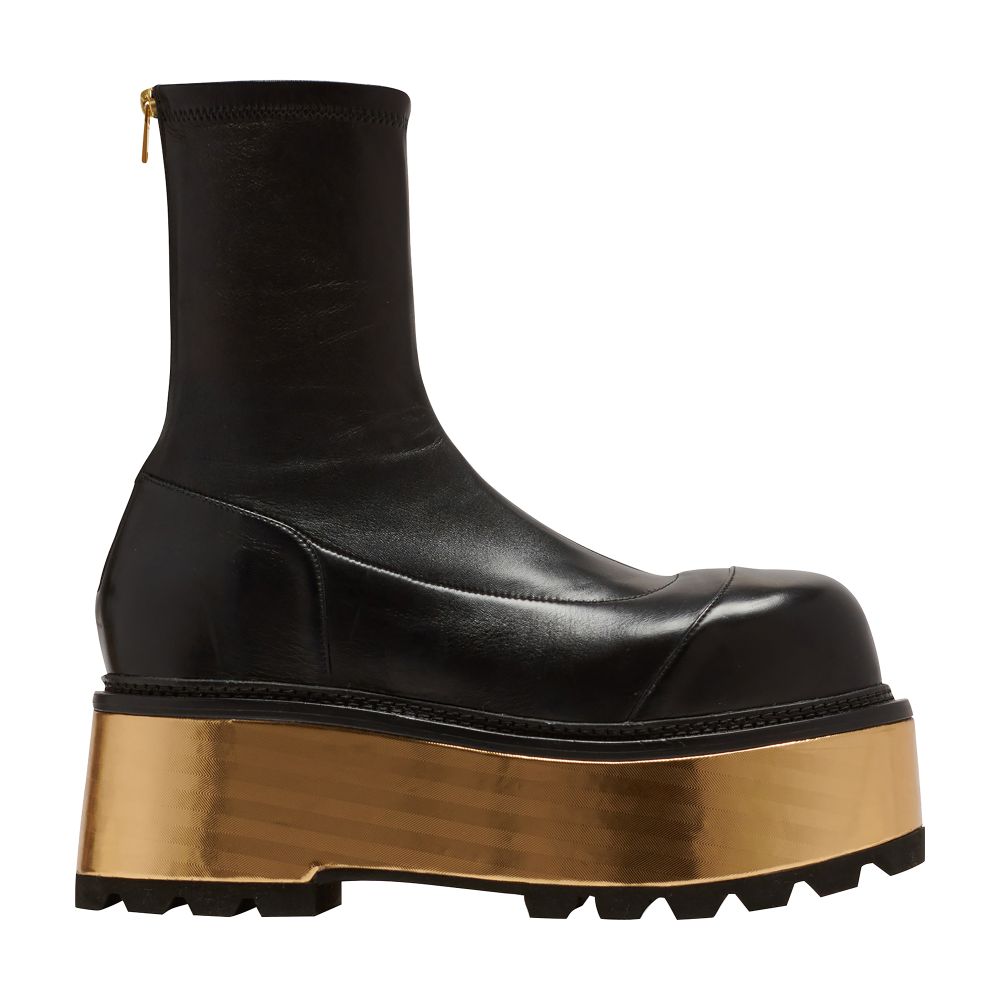 Balmain Leather platform boots