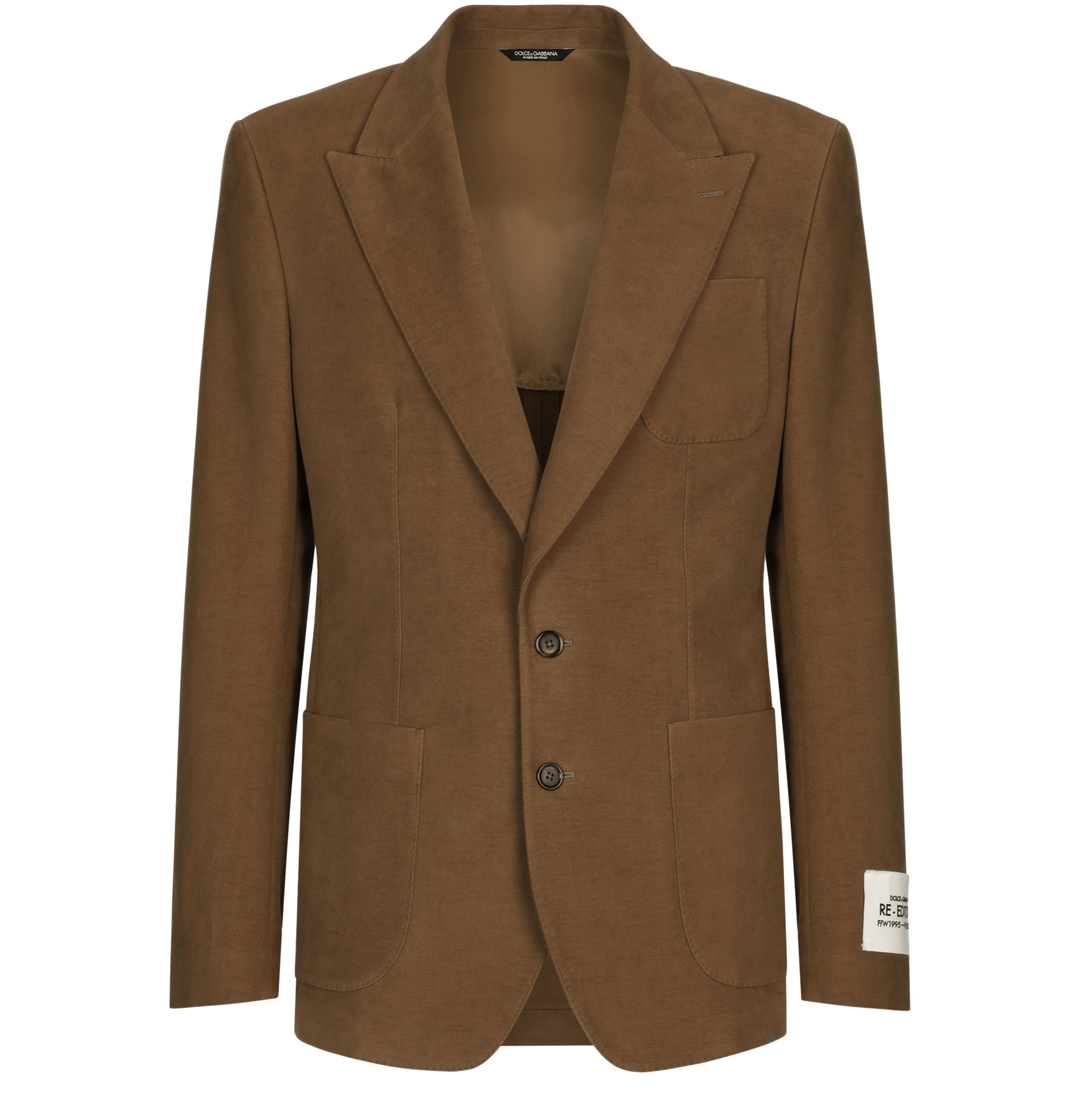 Dolce & Gabbana Single-breasted stretch fustian jacket