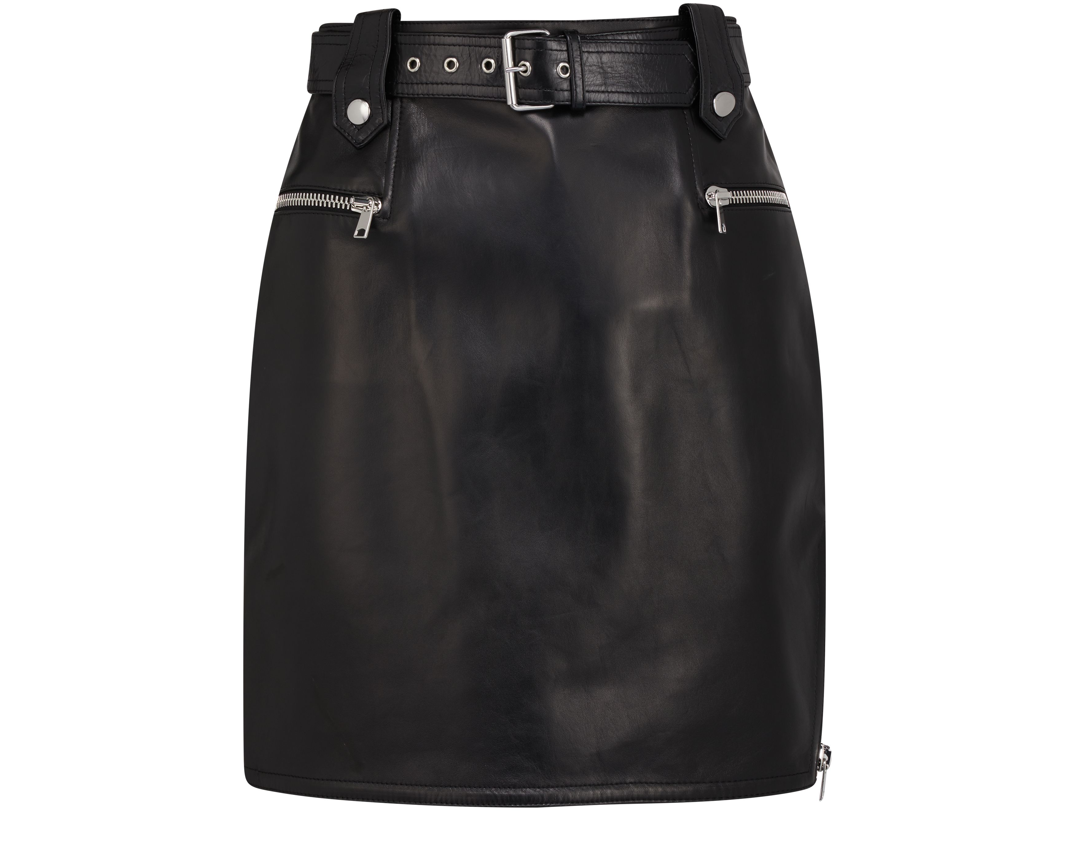 Alexander McQueen Leather Mini Skirt