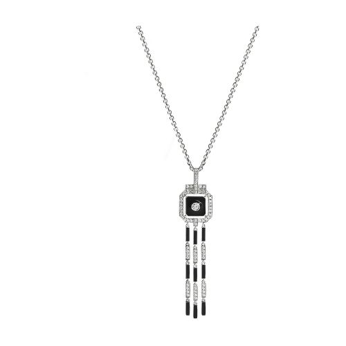  Pendant Skyway enamel, diamonds & silver