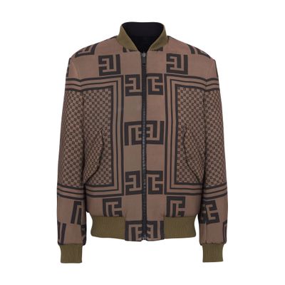 Balmain Reversible Mini Monogram Bomber Jacket