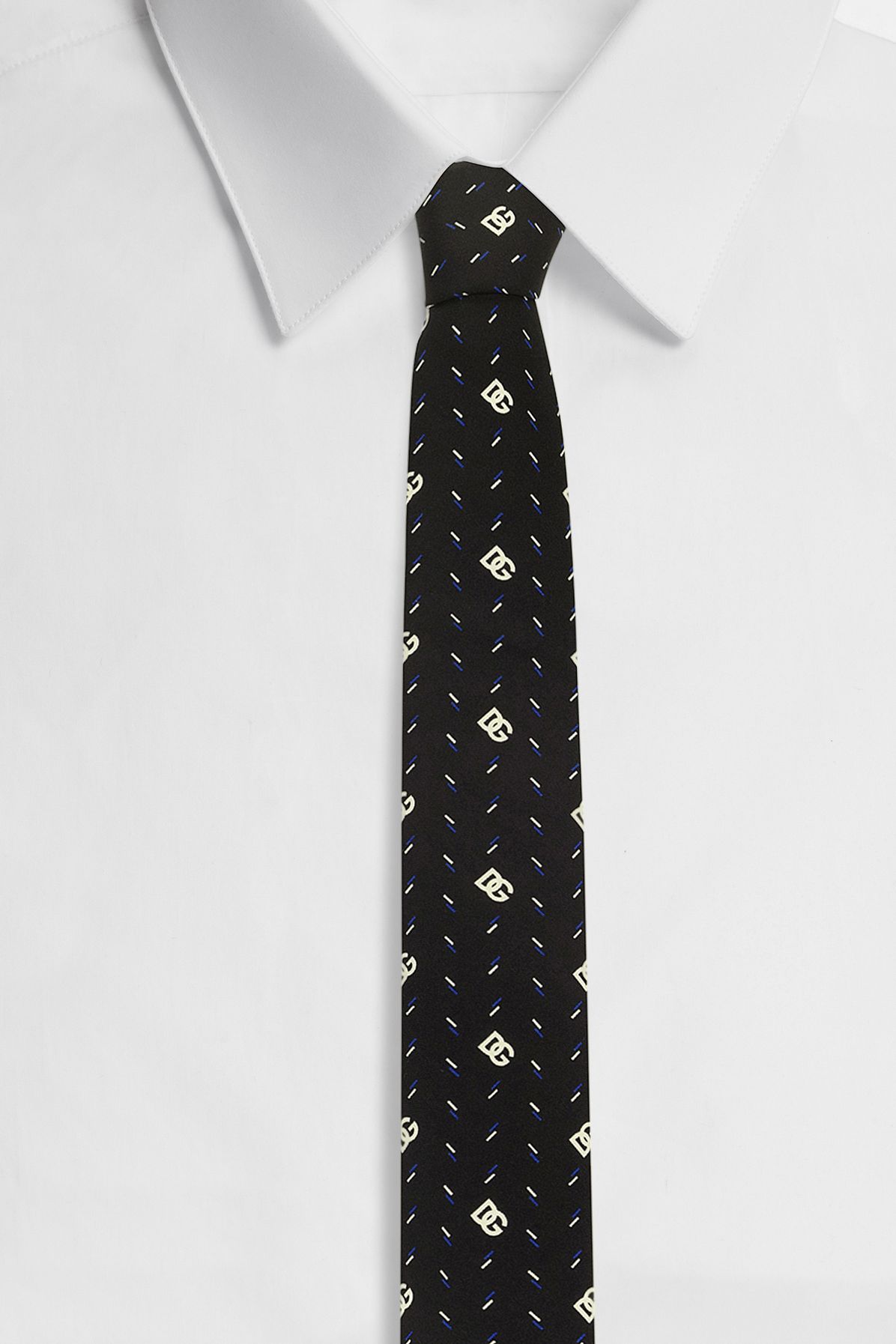 Dolce & Gabbana 6-cm silk blade tie with DG logo print