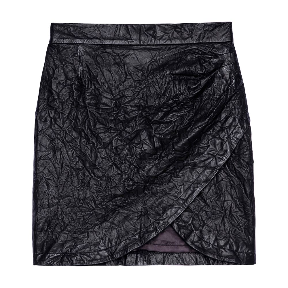 Zadig & Voltaire Julipe Skirt Crinkled Leather