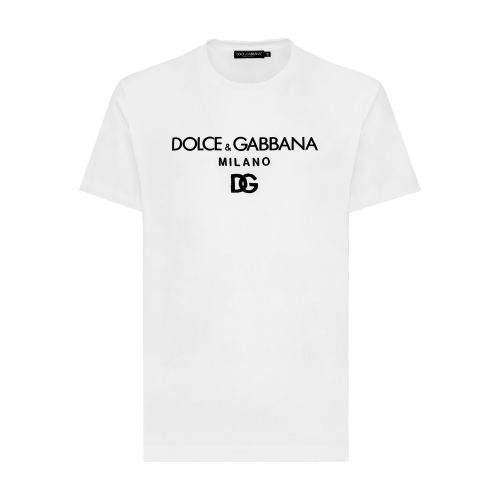 Dolce & Gabbana Cotton T-shirt with DG embroidery