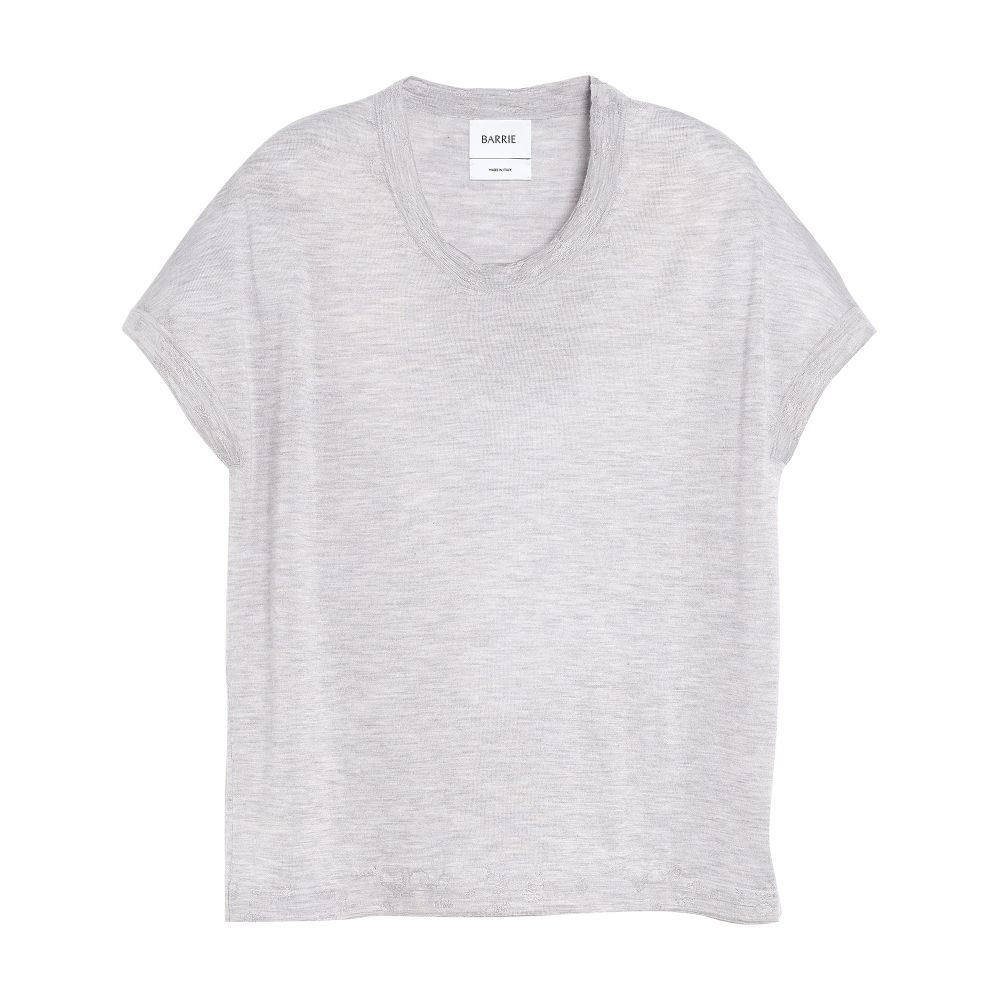 Barrie Ultra-fine cashmere round-neck top