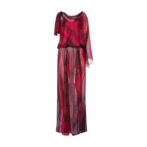 Alberta Ferretti Chiffon dress with pink print