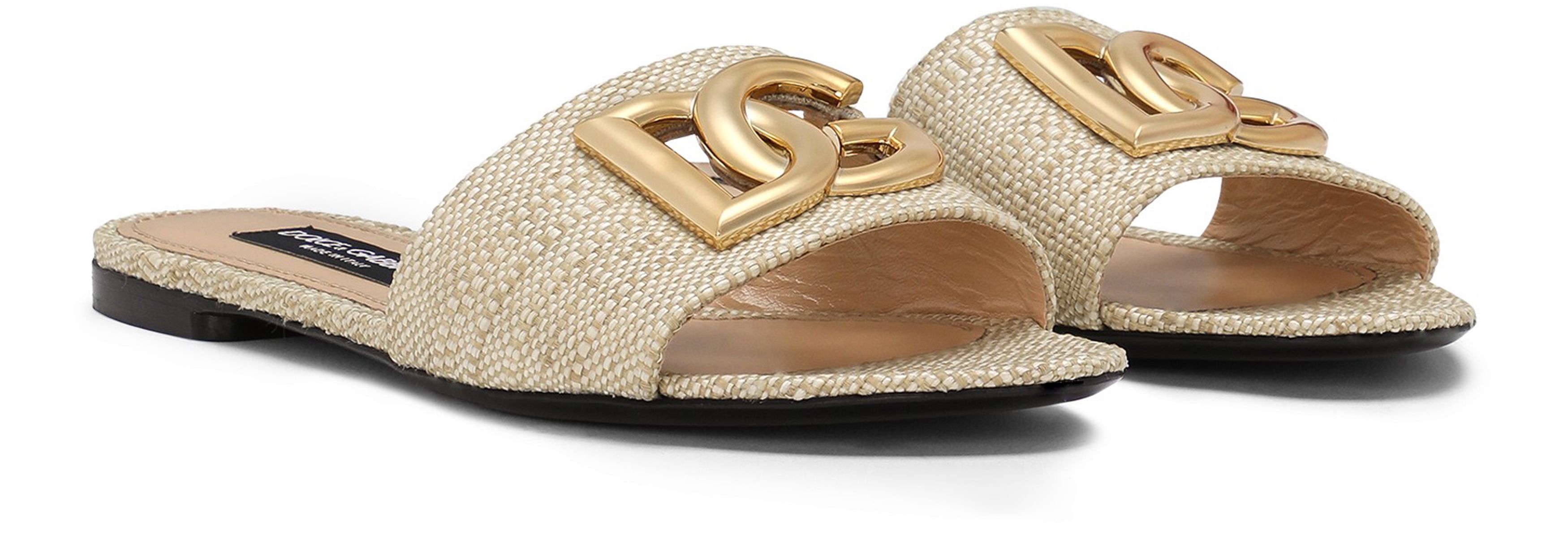 Dolce & Gabbana Raffia sliders