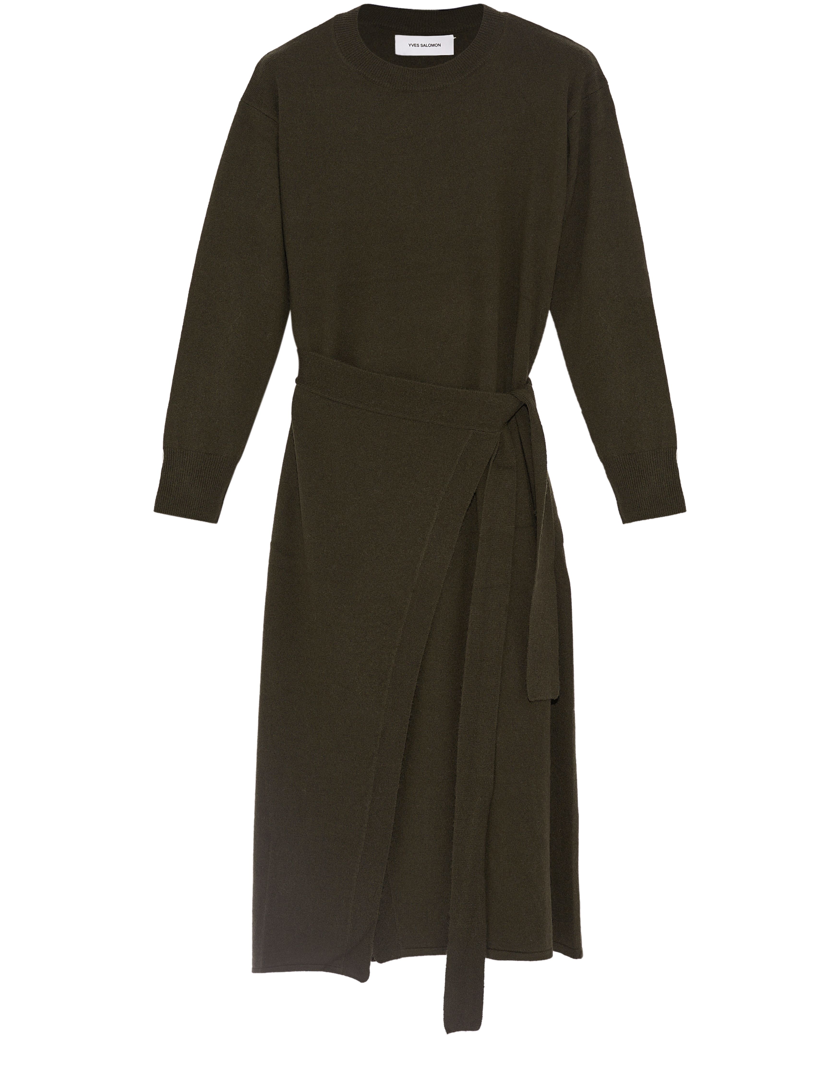 Yves Salomon Knitted dress with belted waist