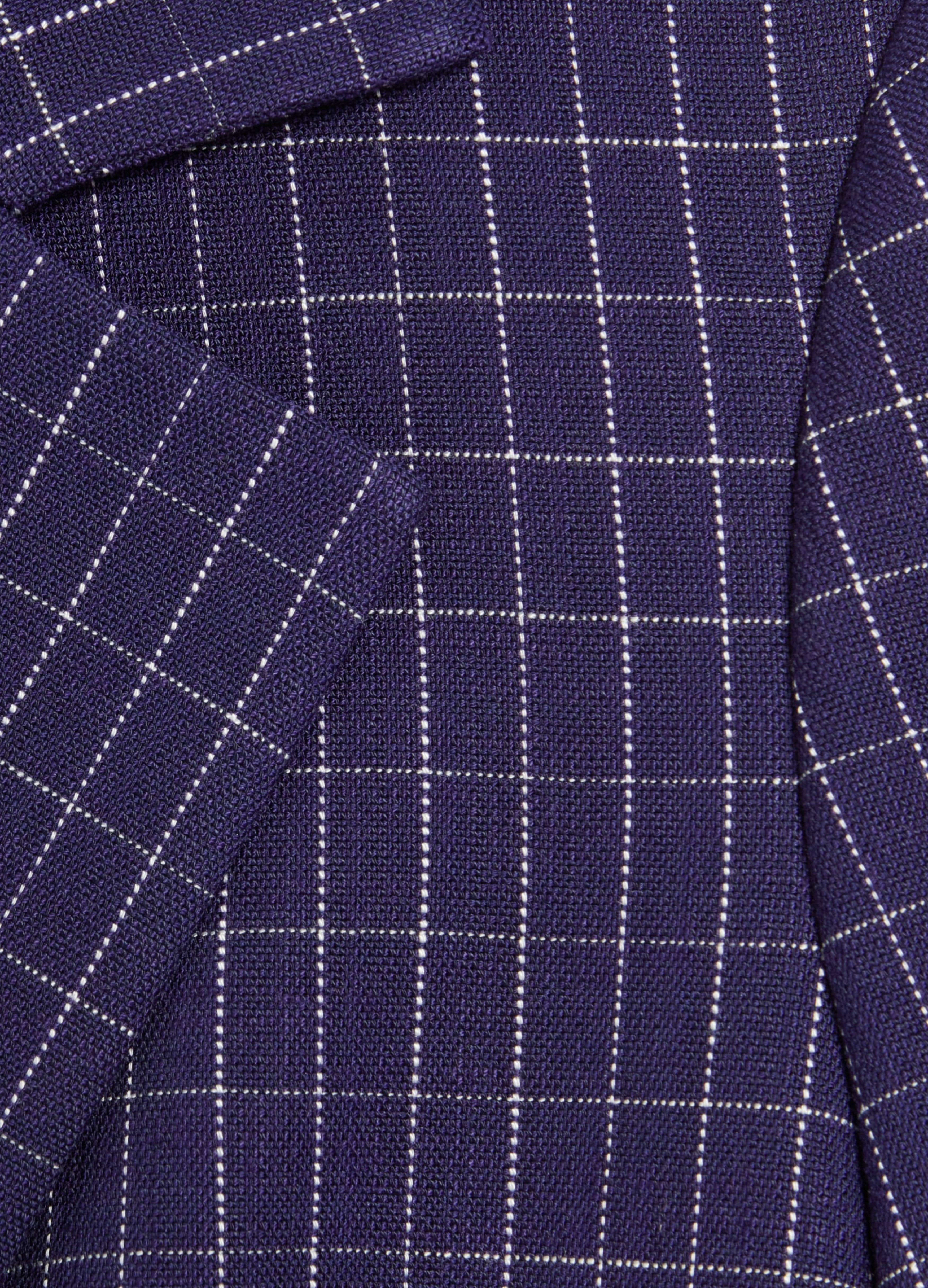  Indigo checked suit jacket