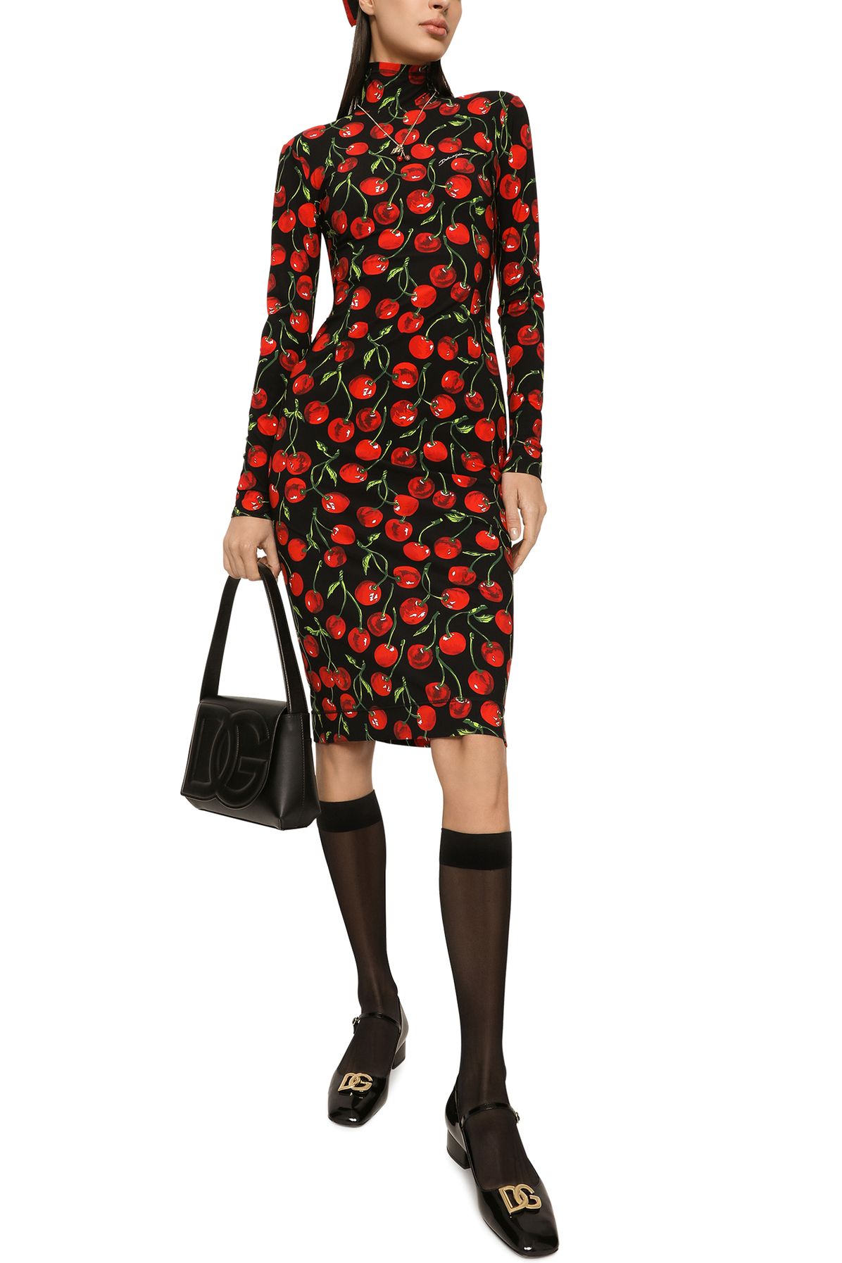 Dolce & Gabbana Long-sleeved jersey midi dress