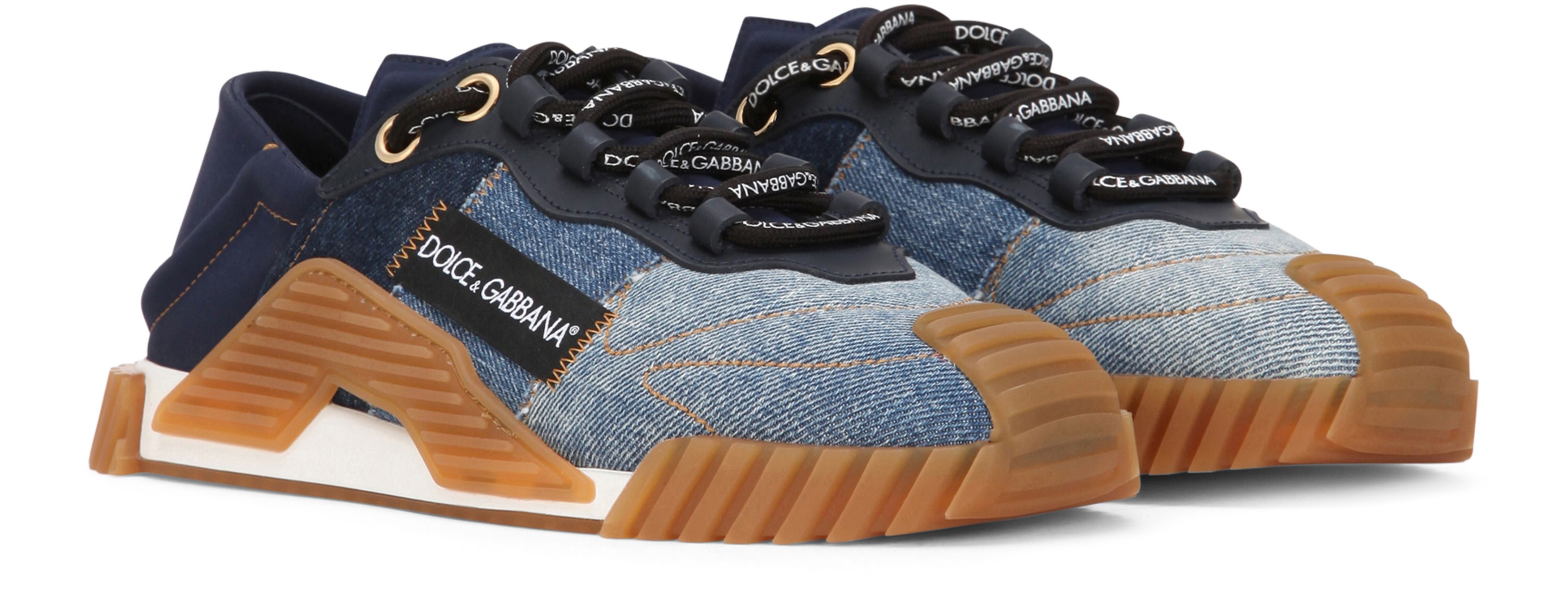 Dolce & Gabbana Patchwork denim NS1 slip-on