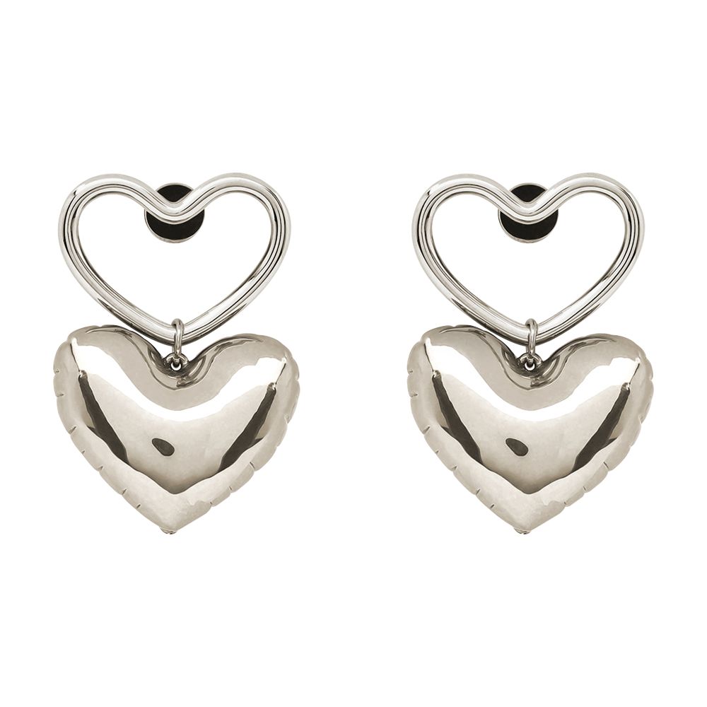 Nina Ricci Heart charm earrings