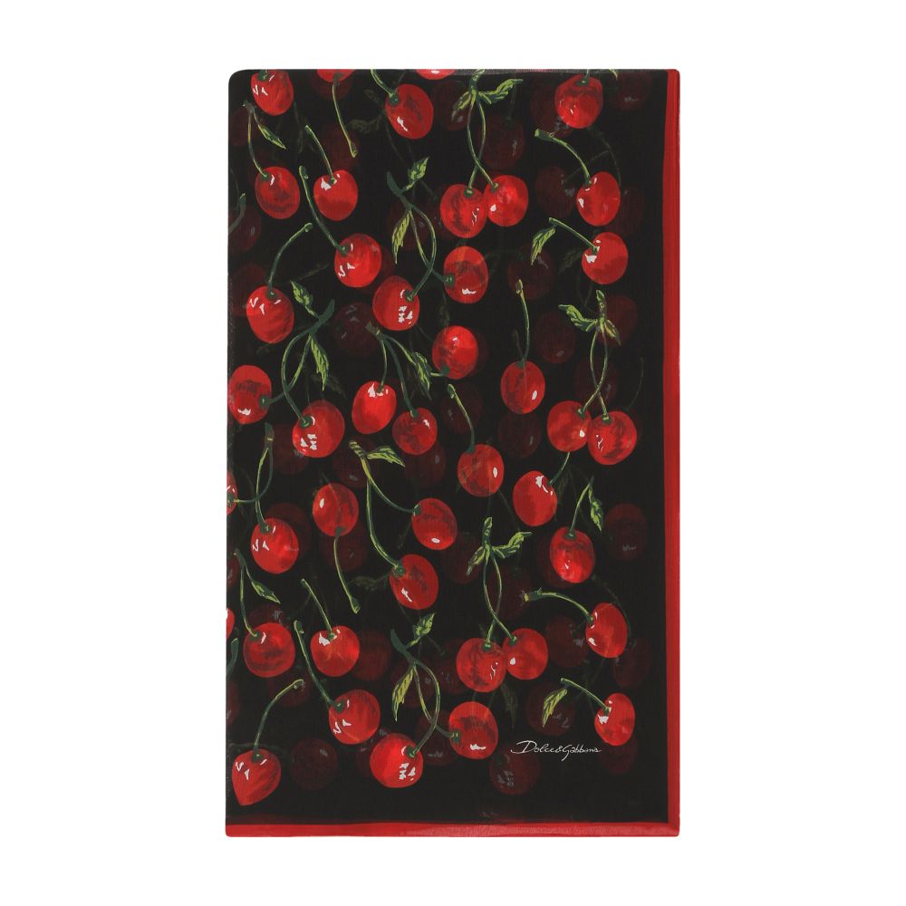 Dolce & Gabbana Cherry-print silk scarf (120x200)