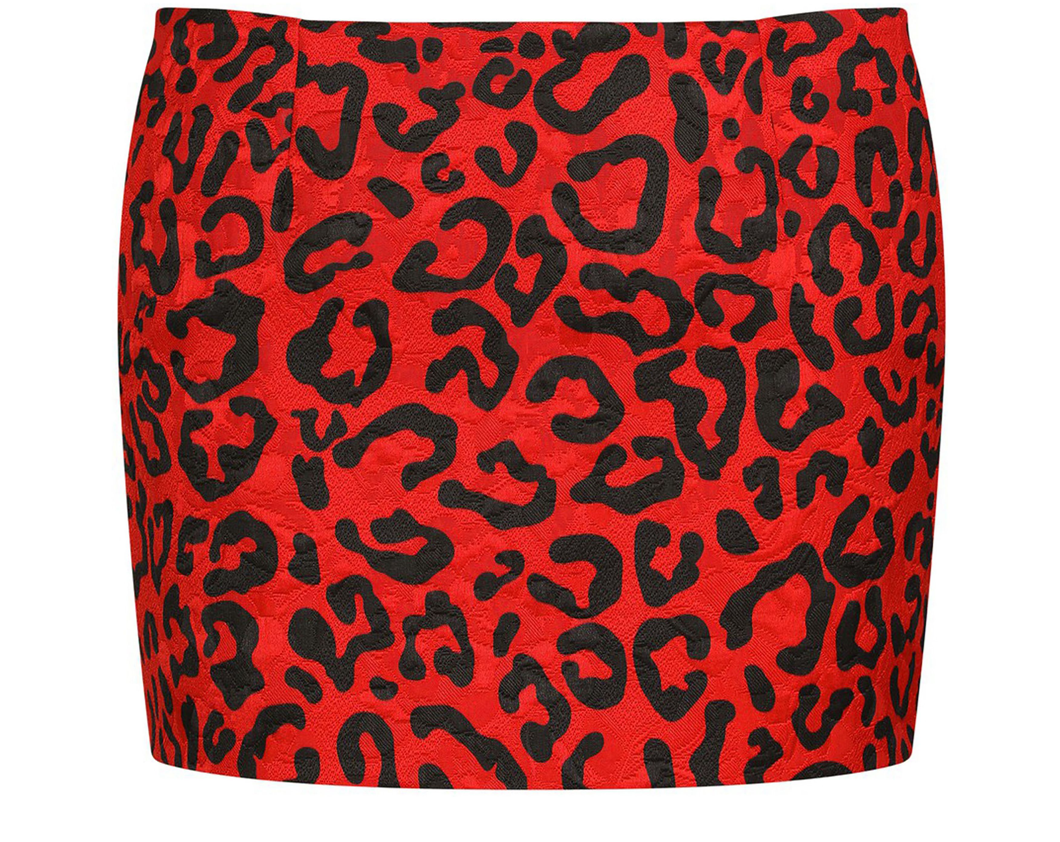 Dolce & Gabbana Leopard-print brocade miniskirt