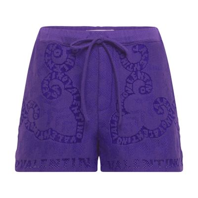 VALENTINO GARAVANI Bandana perforated effect shorts