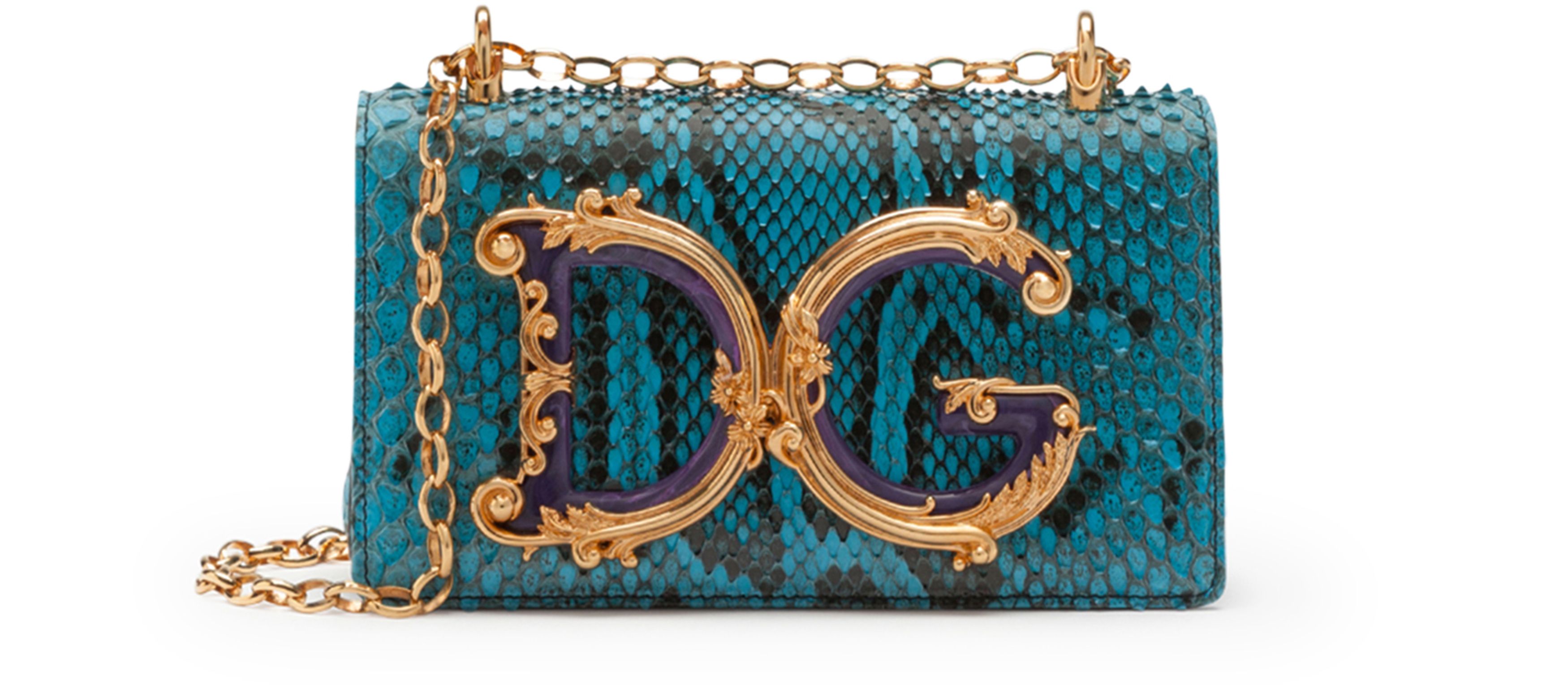 Dolce & Gabbana Python DG Girls phone bag