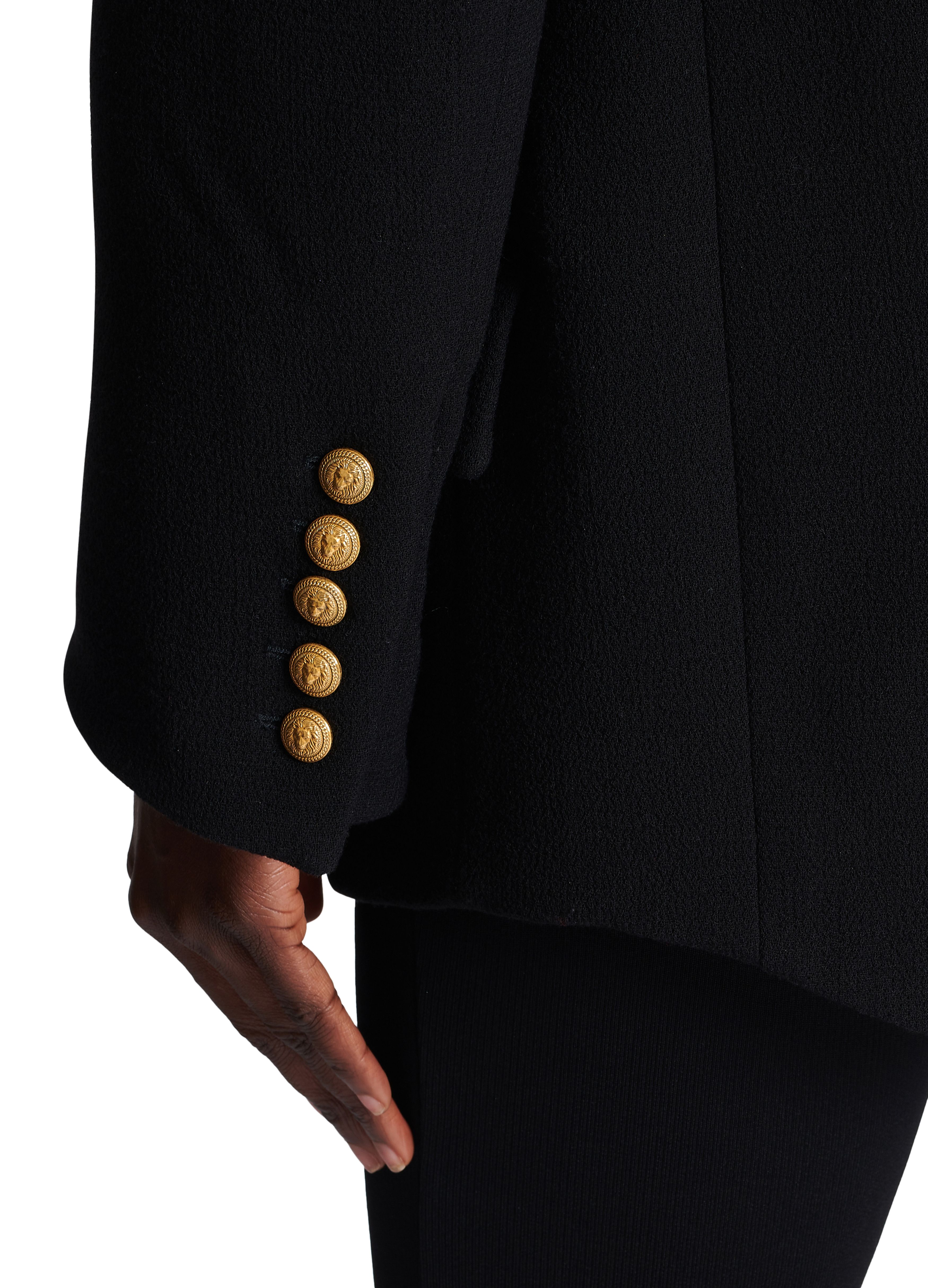 Balmain Crepe Jacket With A Shawl Collar