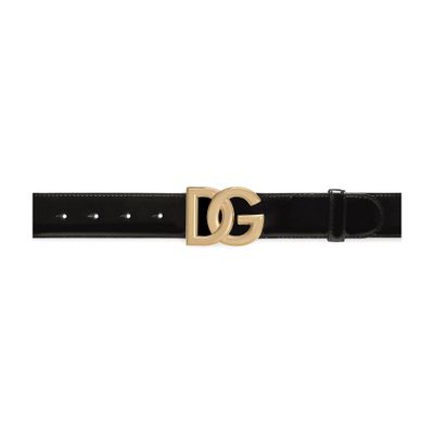 Dolce & Gabbana Patent leather belt with DG logo