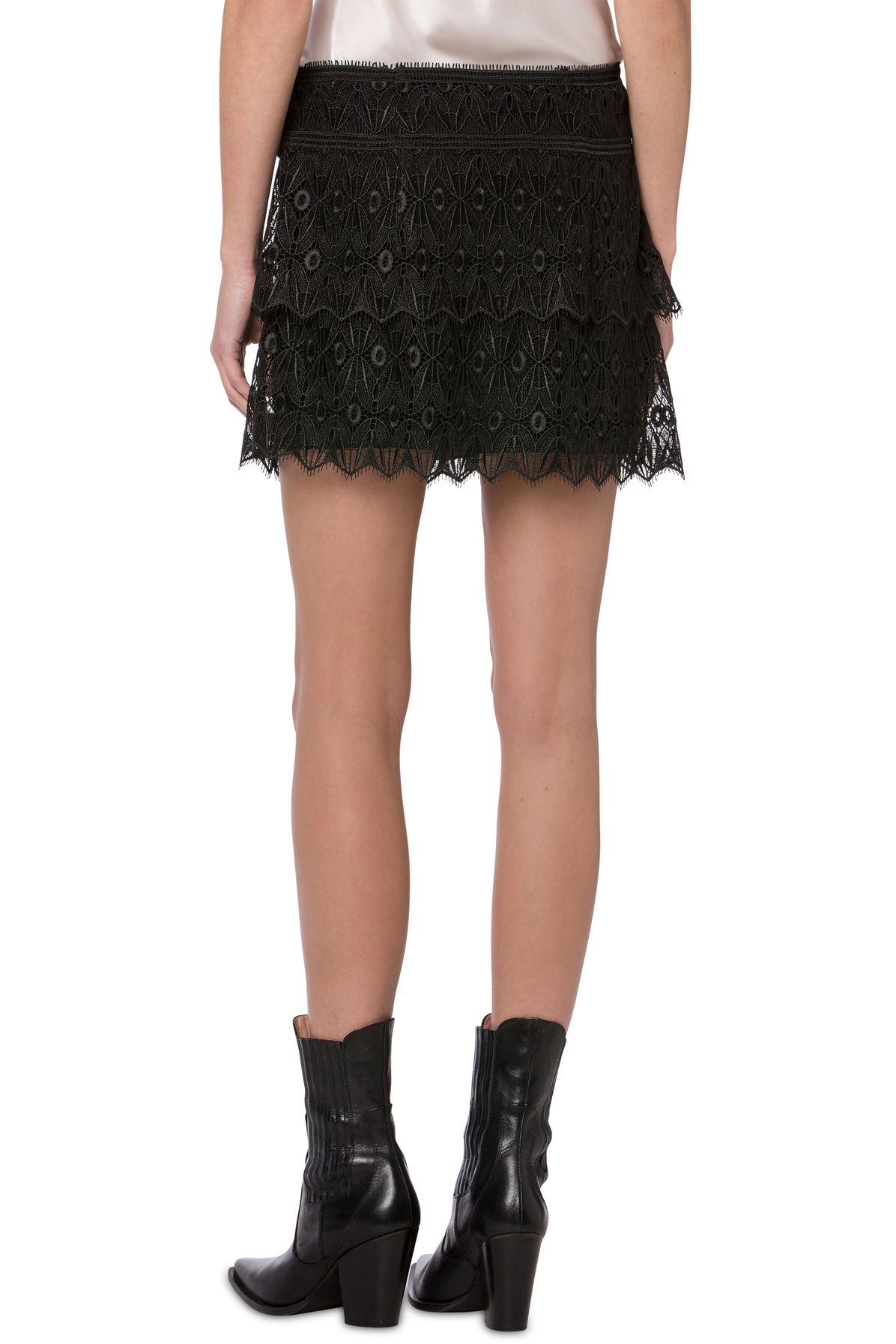 Alberta Ferretti Macramé lace mini skirt