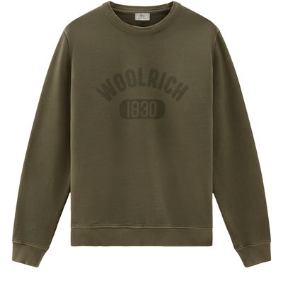 Woolrich Garment-dyed 1830 crewneck sweatshirt in pure cotton