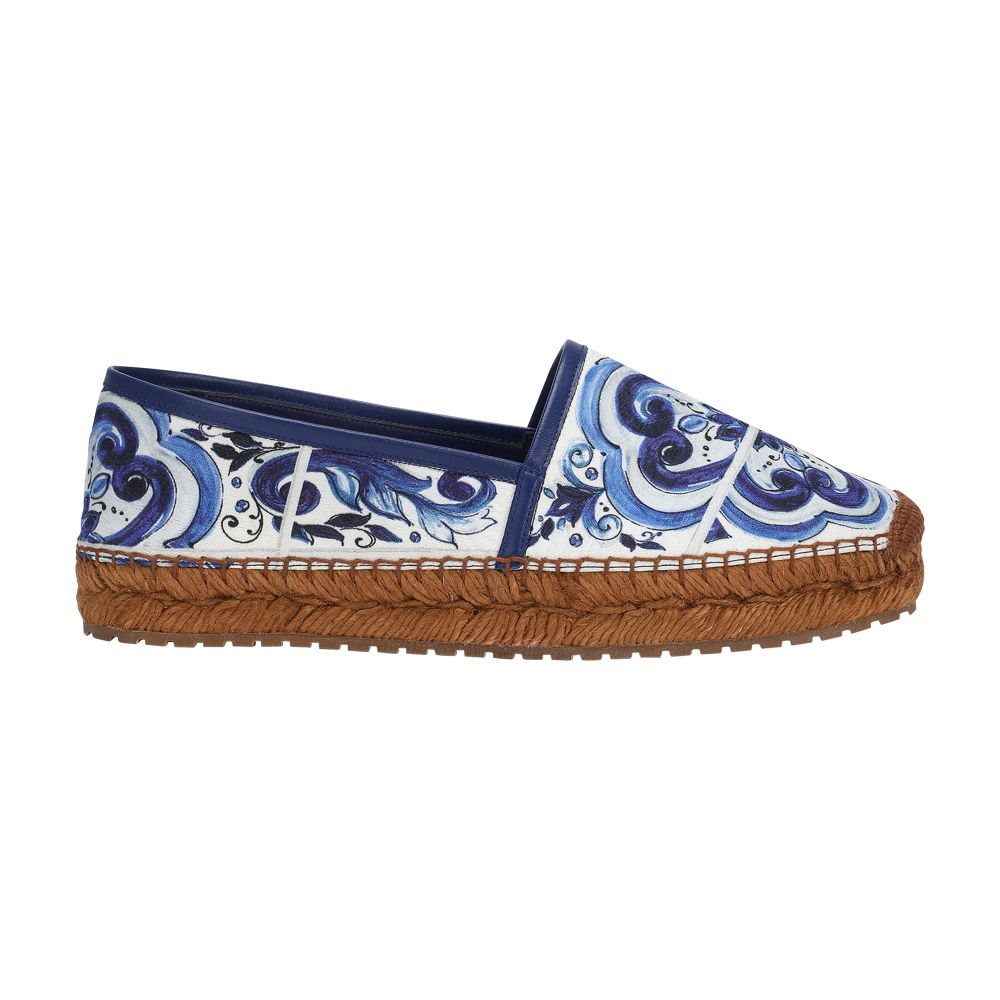 Dolce & Gabbana Printed brocade fabric espadrilles