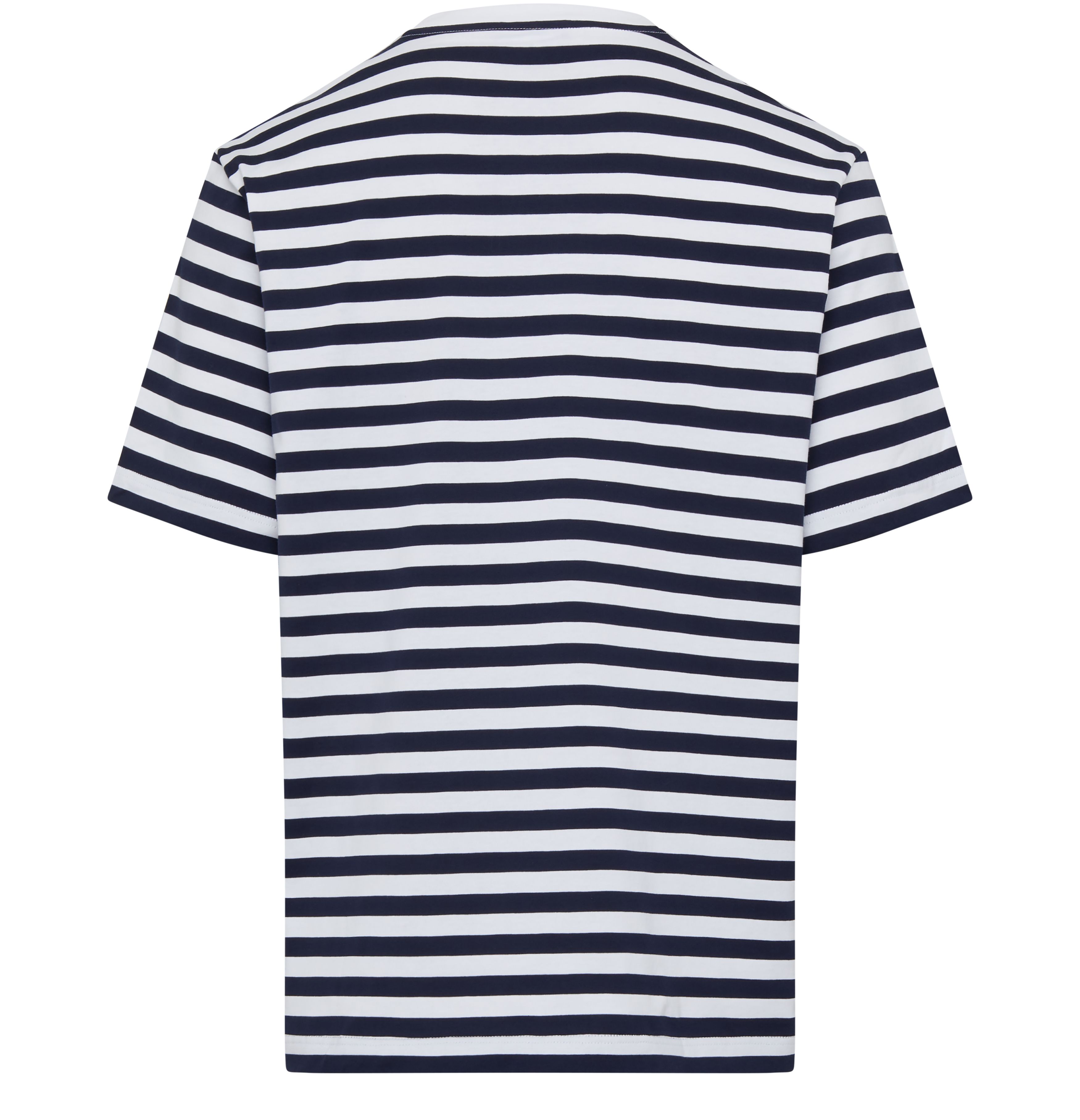 Versace Versace nautical emblem embroidered striped jersey T-shirt