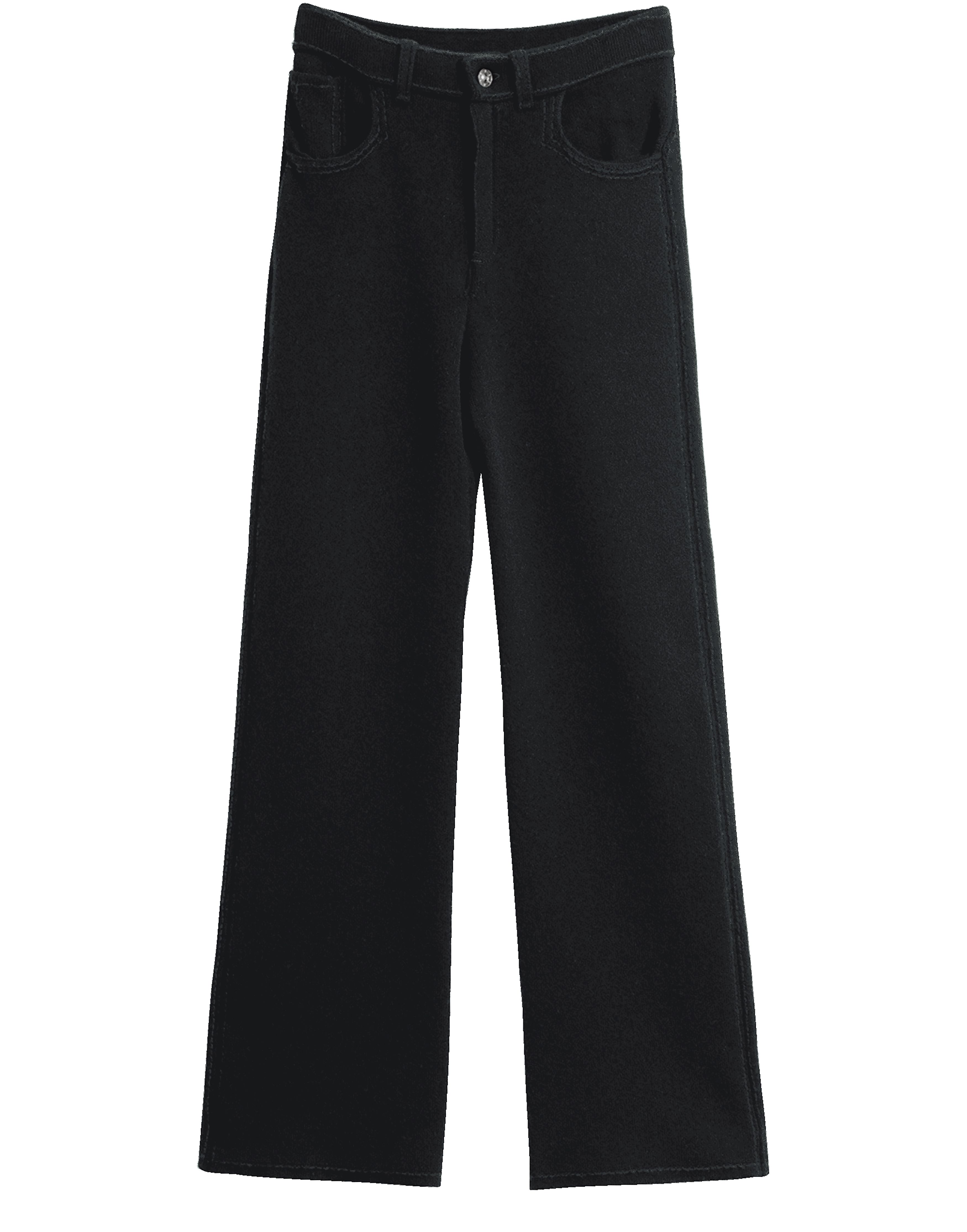 Barrie Denim cashmere and cotton trousers