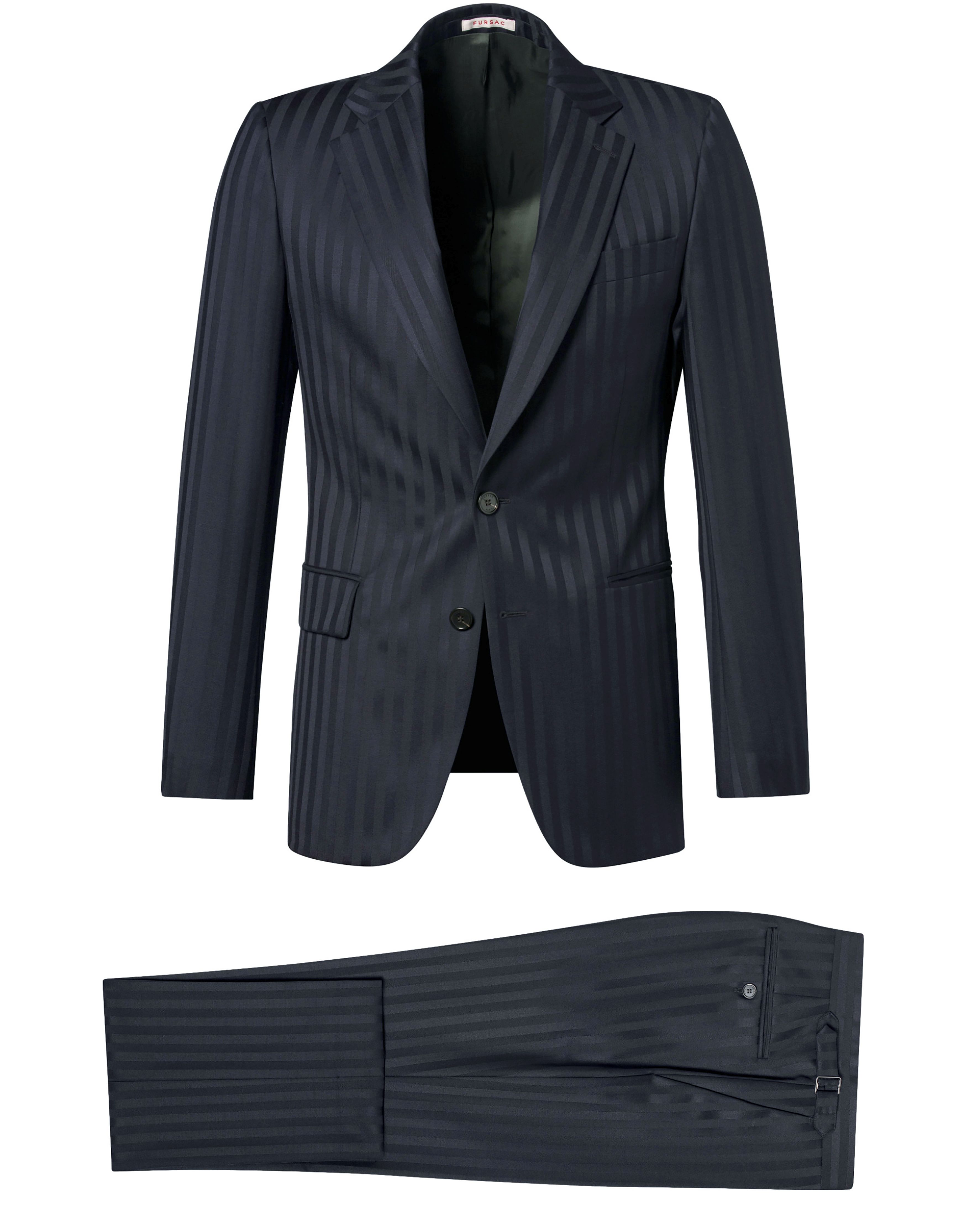  Wool suit with jacquard effect