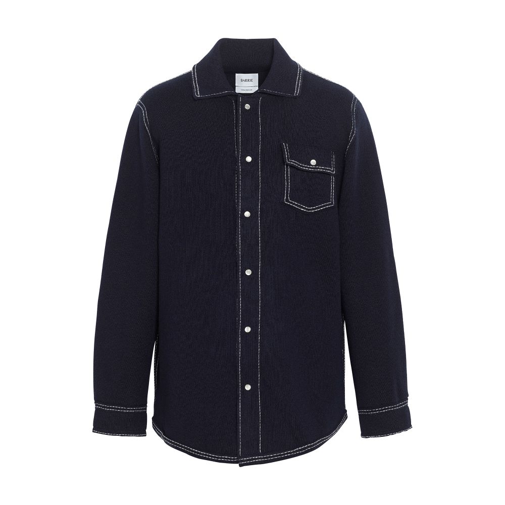 Barrie Cashmere and cotton overshirt