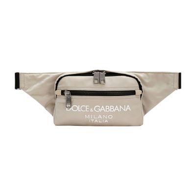 Dolce & Gabbana Small belt bag with rubberized logo