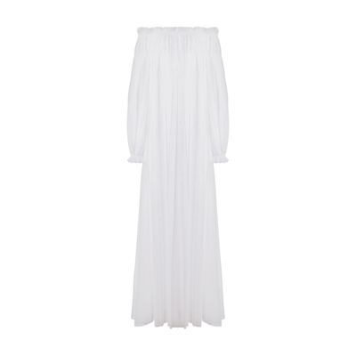 Alberta Ferretti Long dress in pleated organza