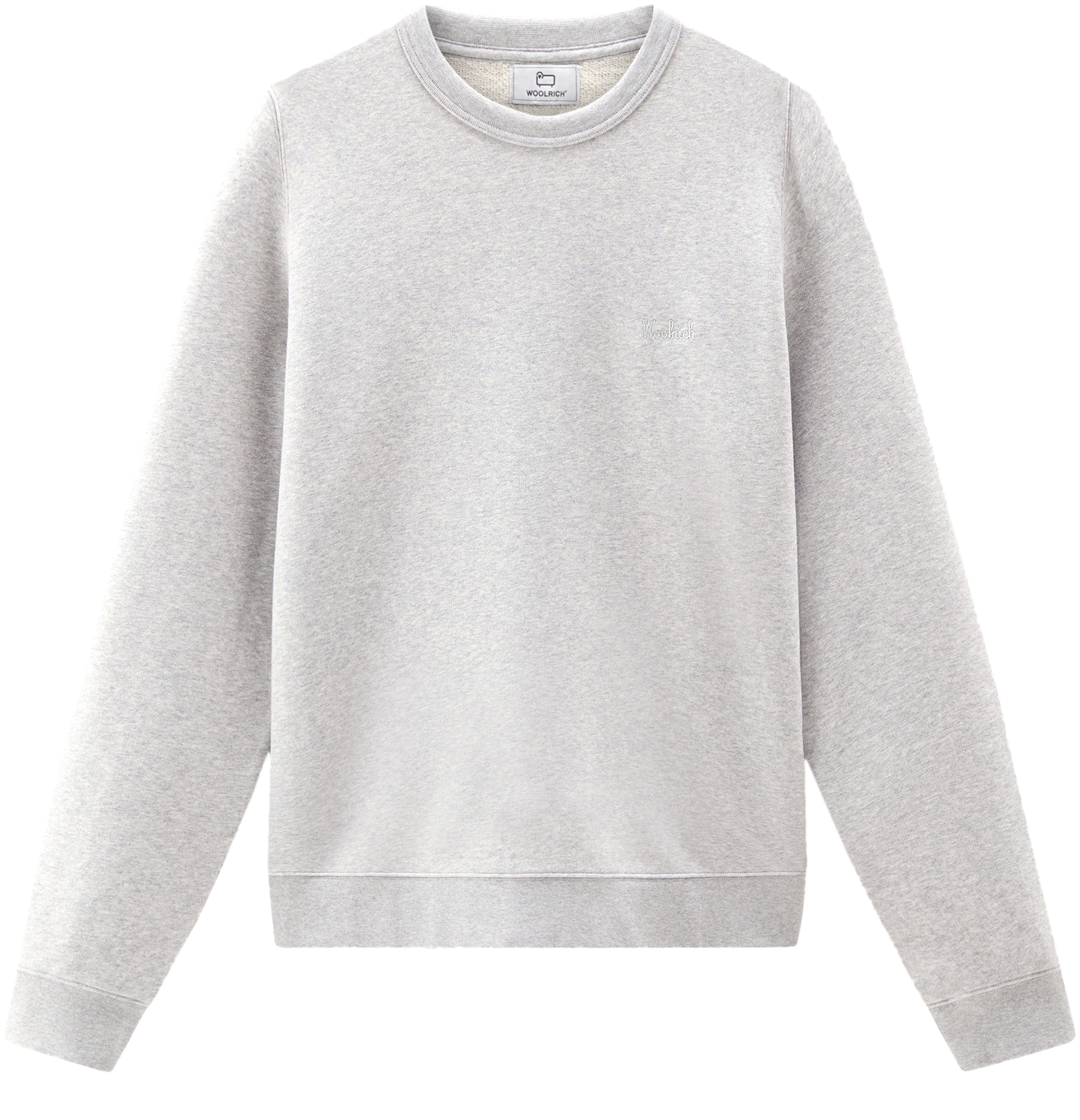 Woolrich Crewneck cotton fleece sweatshirt with embroidered logo