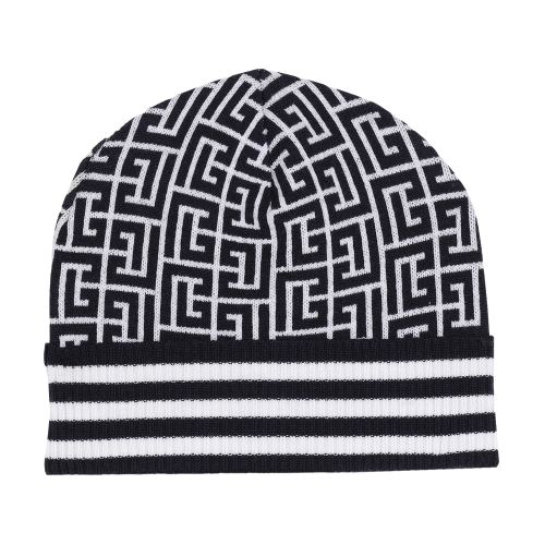 Balmain Monogrammed knit cap