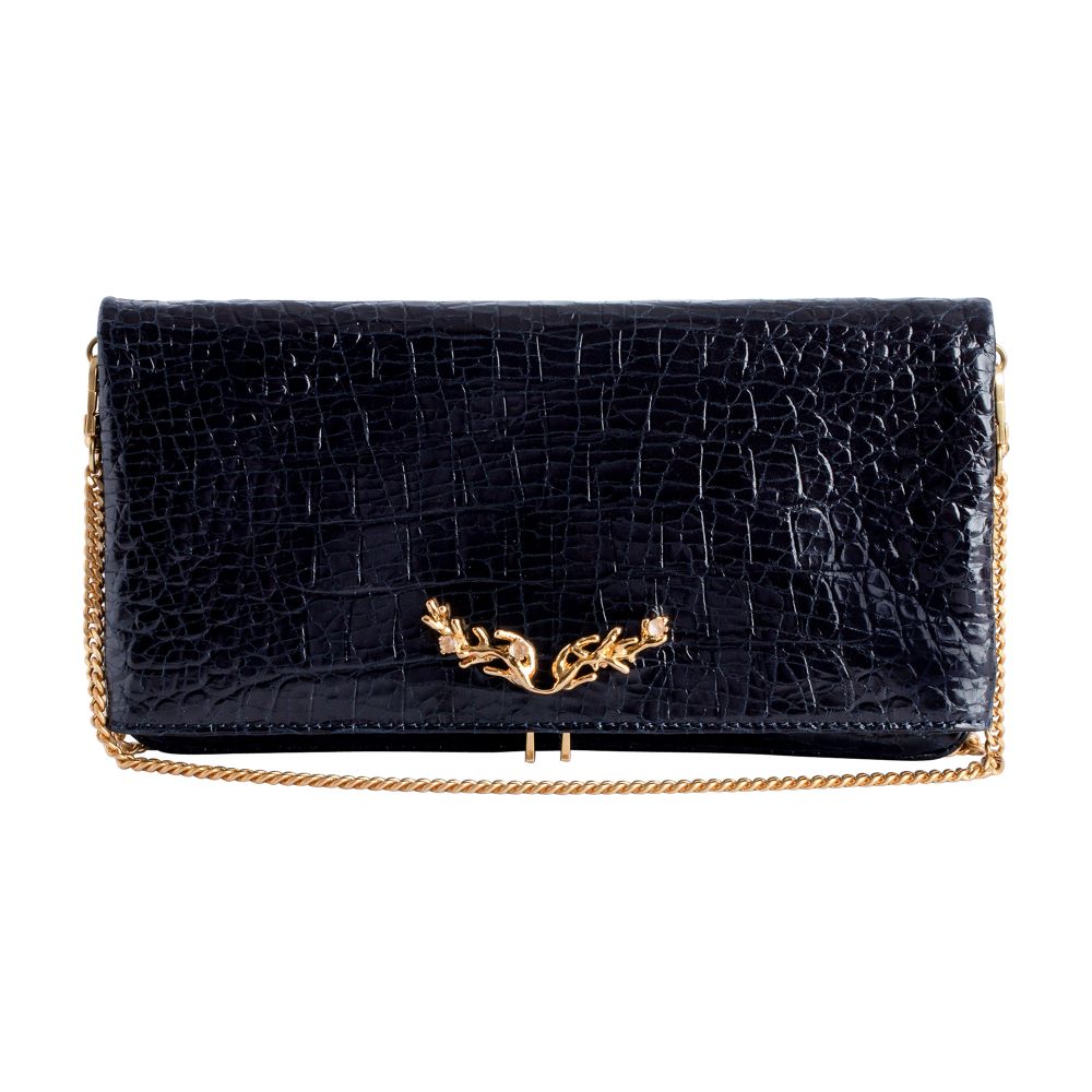 Zadig & Voltaire Rock embossed clutch