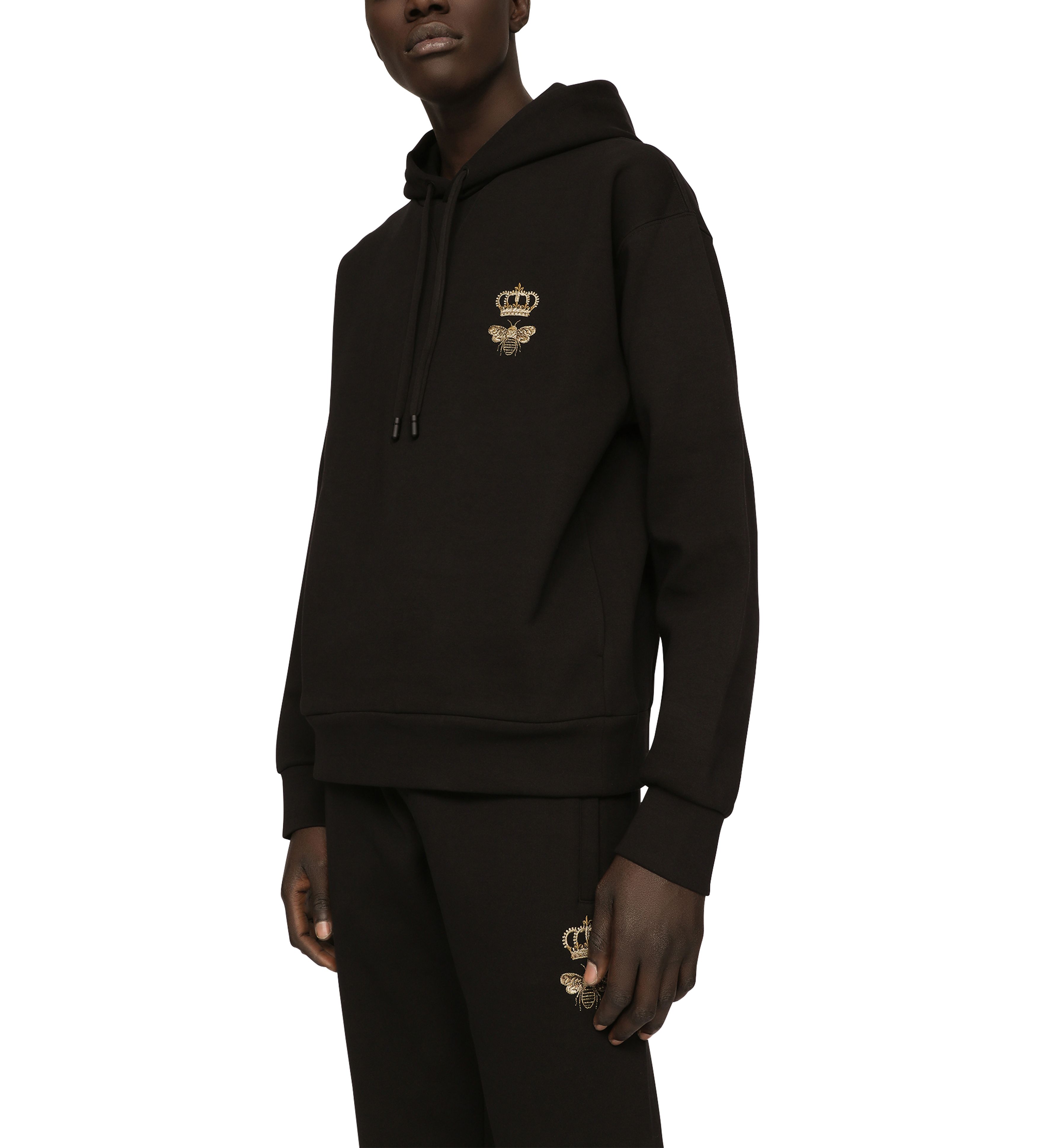 Dolce & Gabbana Jersey hoodie with embroidery