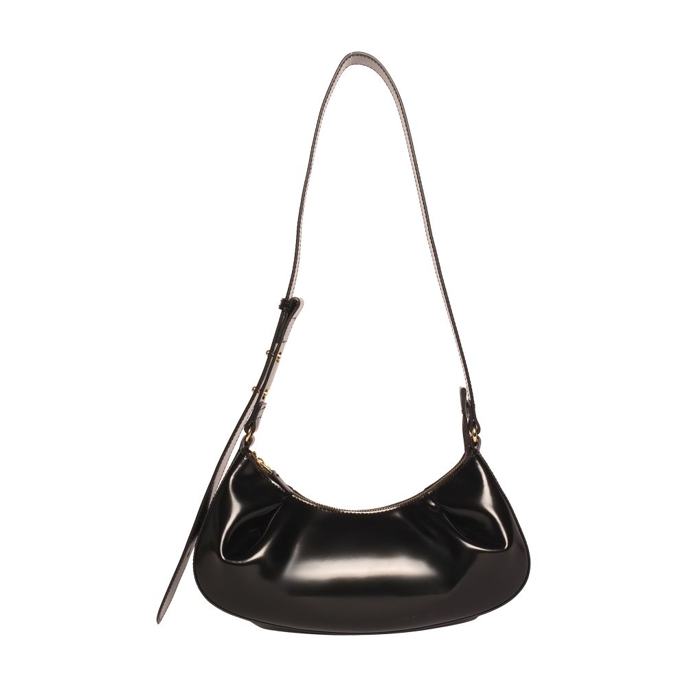 Elleme Dimple Moon small patent leather crossbody bag