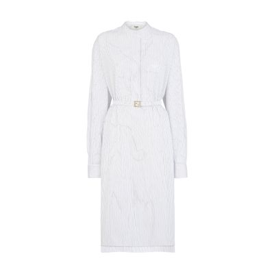 FENDI Long-sleeved midi shirt dress