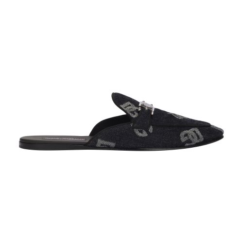 Dolce & Gabbana Denim slippers with logo