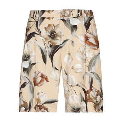 Dolce & Gabbana Floral-print silk vanity shorts