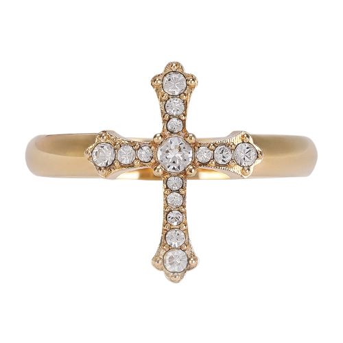 Dolce & Gabbana Ring with cross and crystals