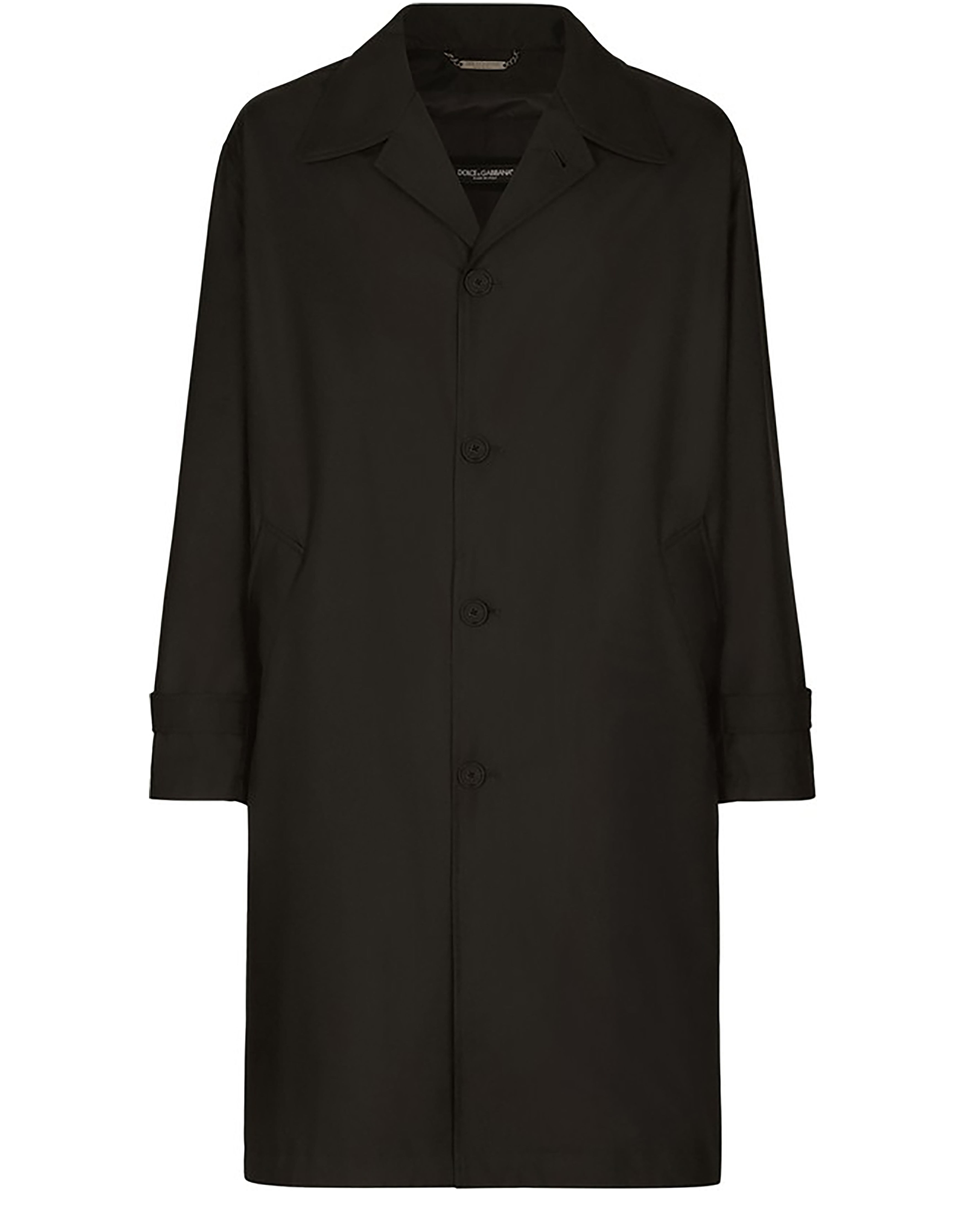 Dolce & Gabbana Nylon trench coat with logo tag