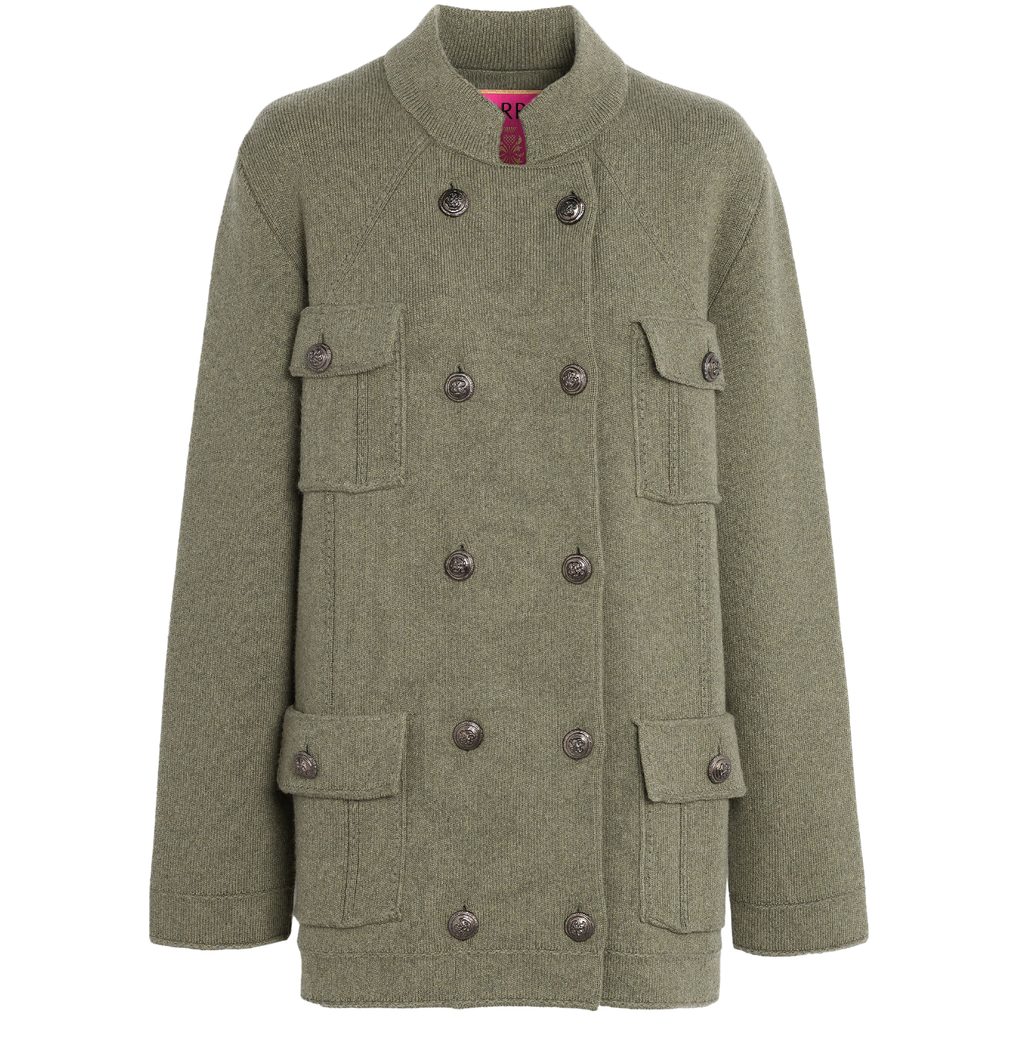 Barrie Cashmere and cotton military-style jacket