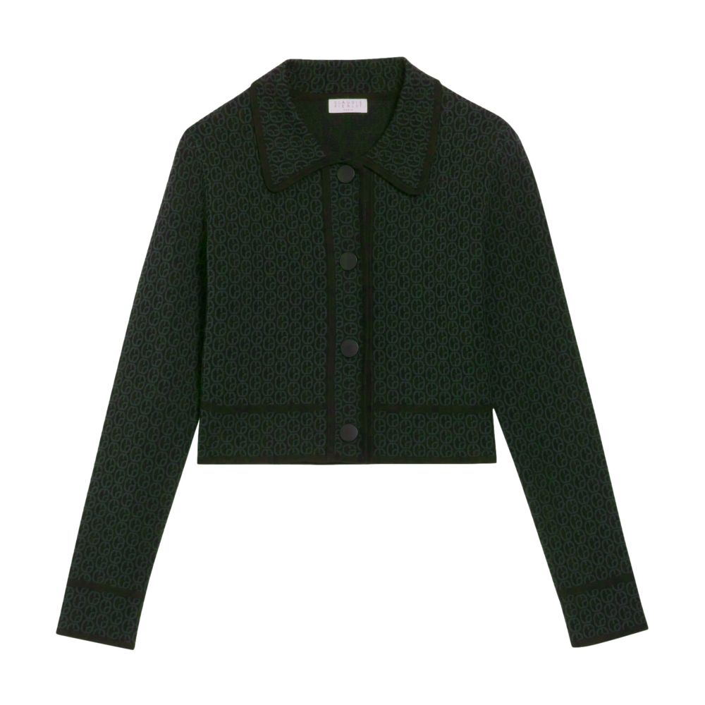  Jacquard knitted cardigan