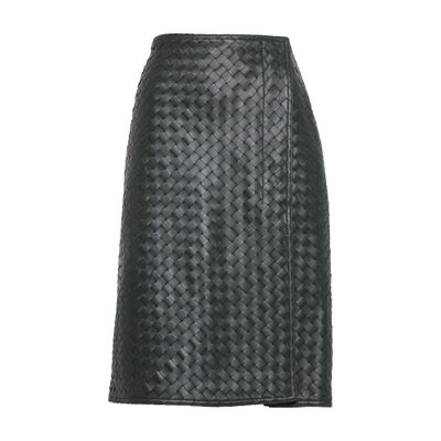 Bottega Veneta Intrecciato leather skirt