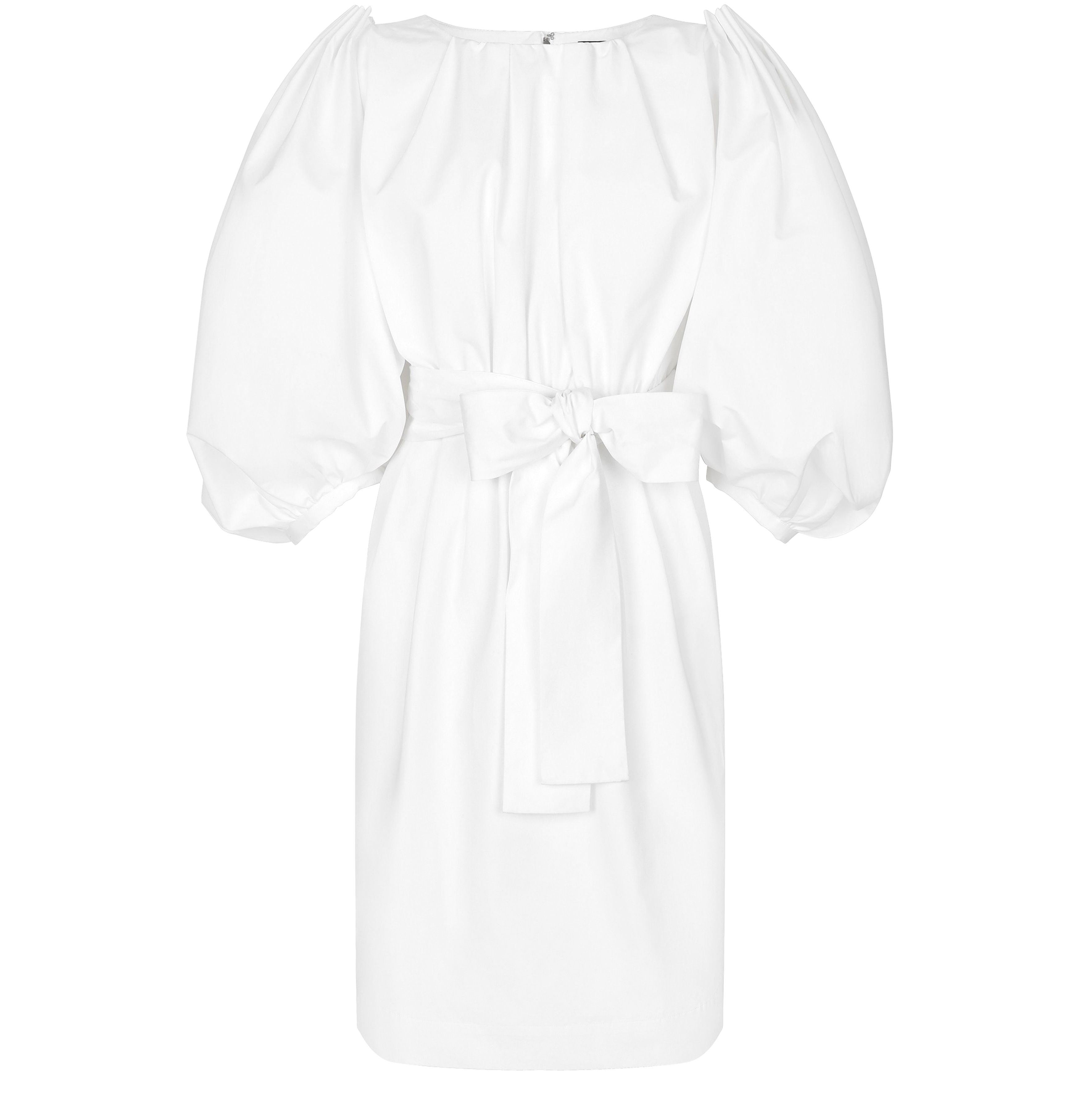 Dolce & Gabbana Cotton midi dress with puff sleeves