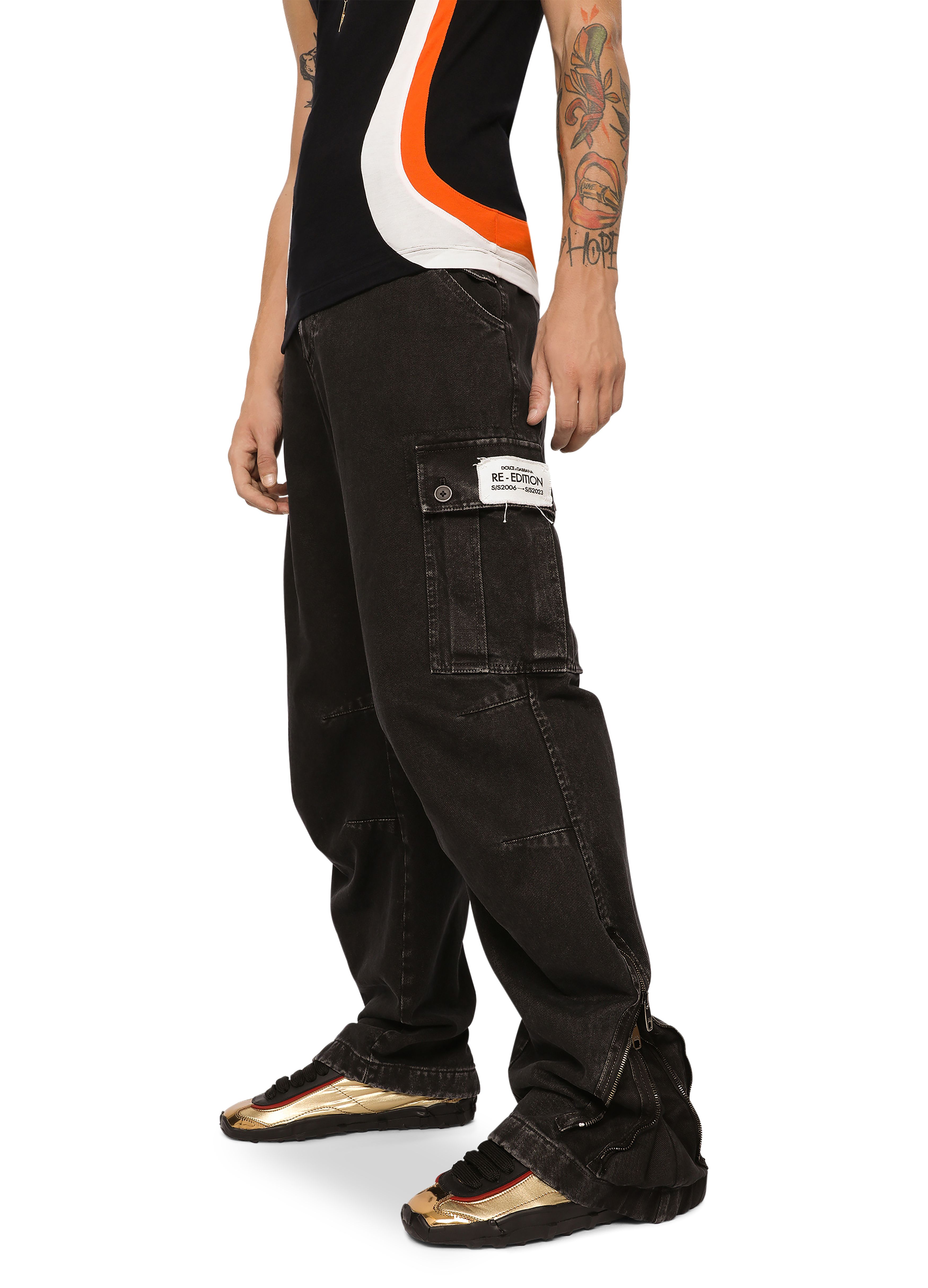 Dolce & Gabbana Garment-dyed cotton cargo pants