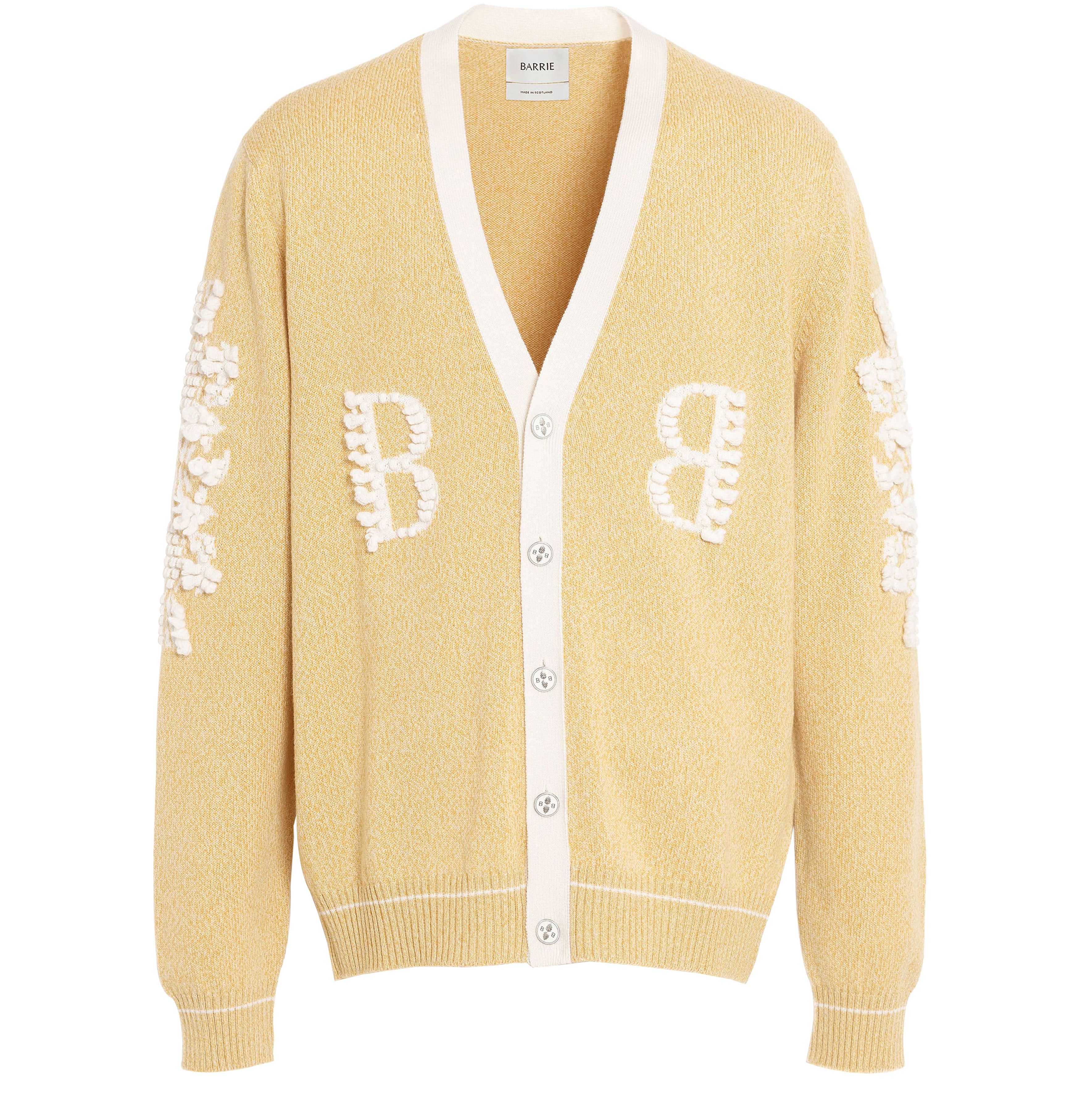 Barrie 3D logo V-neck cashmere cardigan