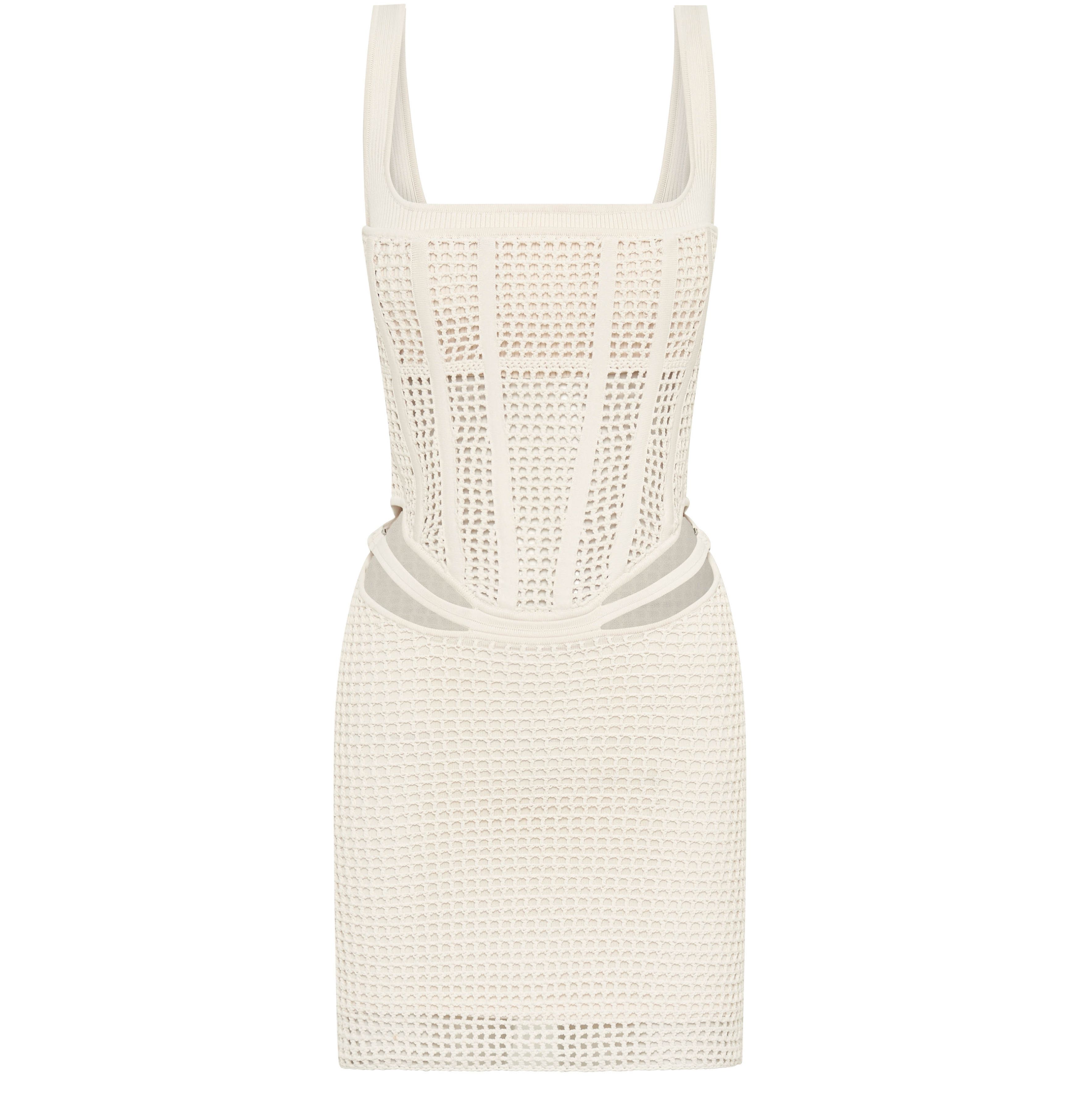 Dion Lee Crochet suspend corset mini dress
