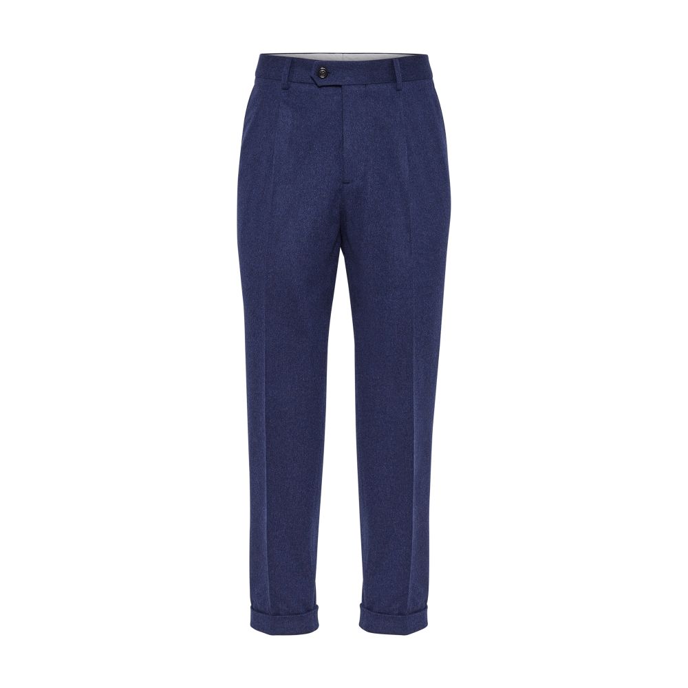 Brunello Cucinelli Flannel leisure fit trousers